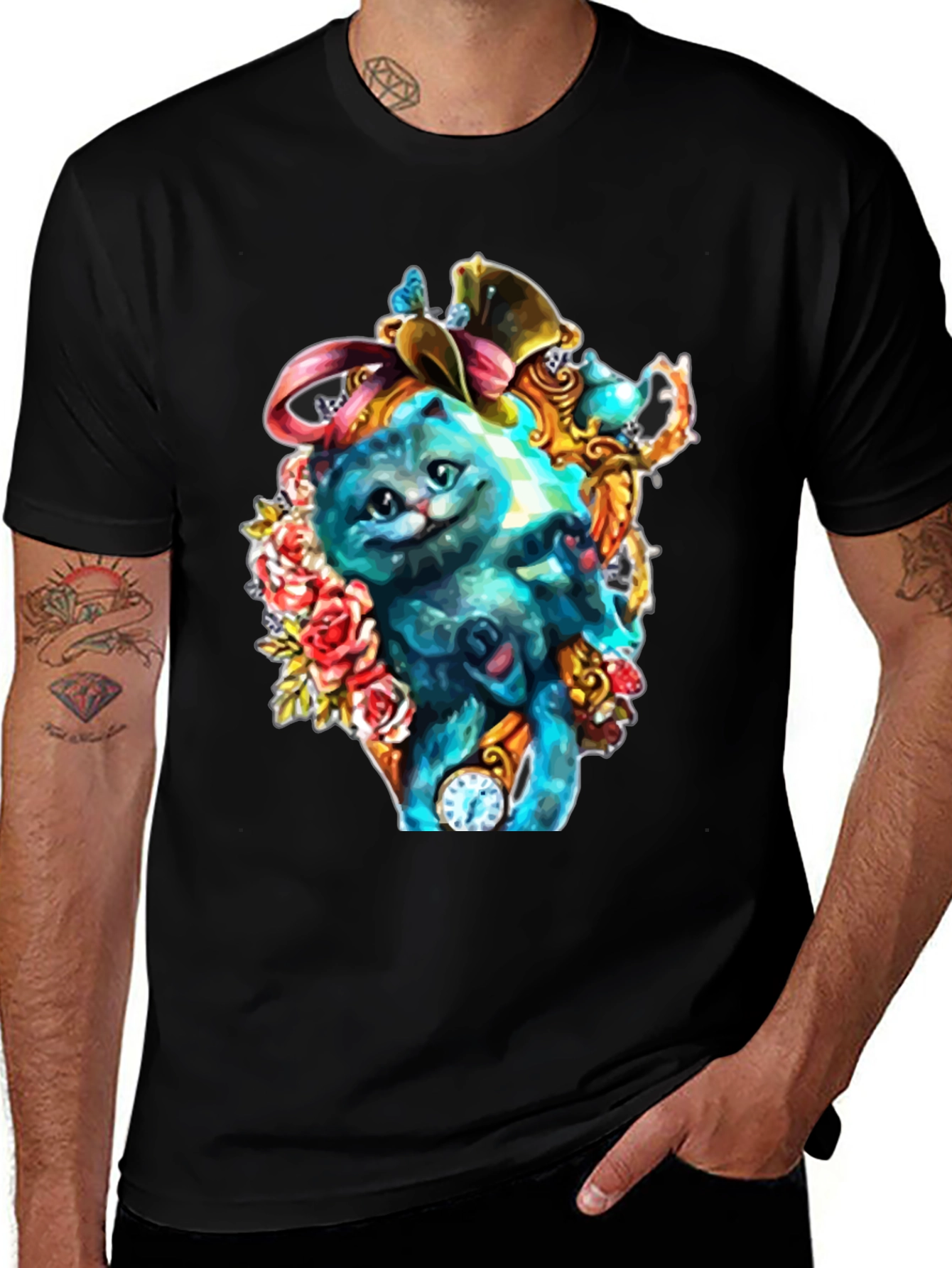 Variant 13 of Whimsical Cat Art T-Shirt
