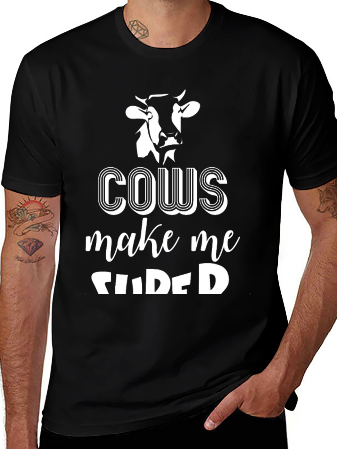 Variant 12 of Cows Make Me Tired Graphic Tee