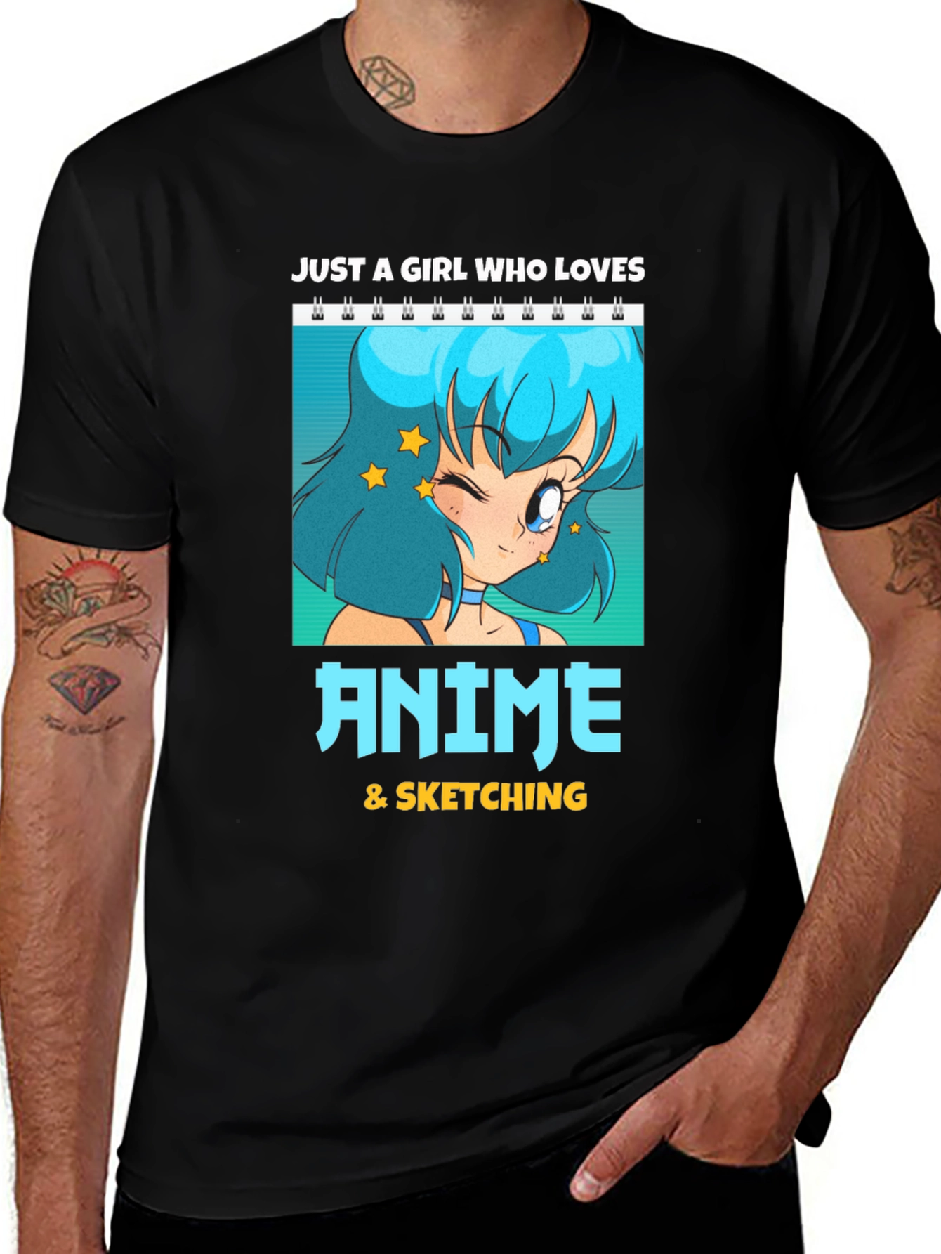 Variant 13 of Anime & Sketching Girl's T-Shirt
