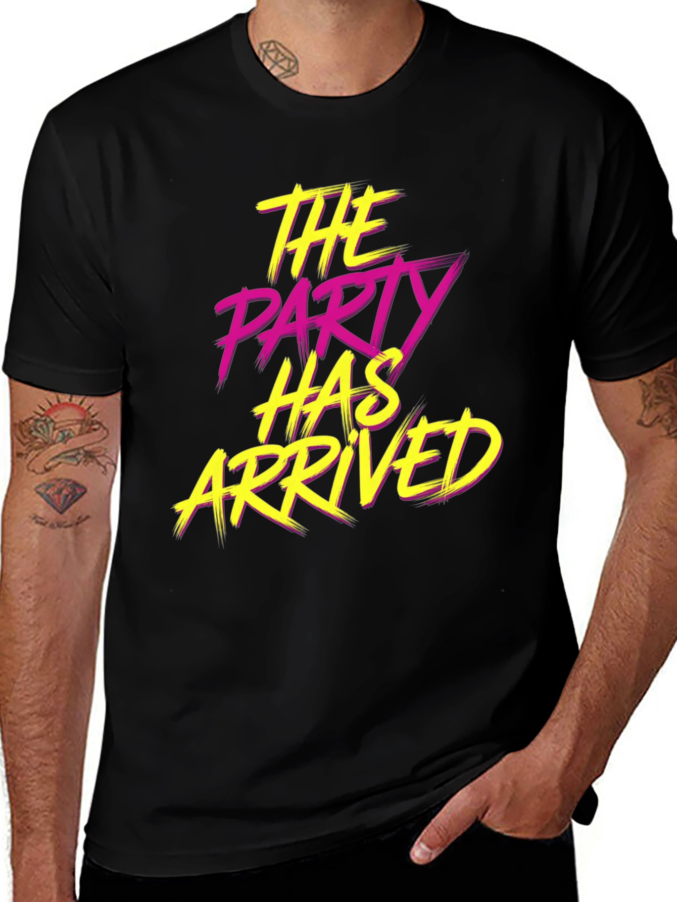 Variant 14 of The Party Has Arrived Graphic Tee - Bold Statement Shirt