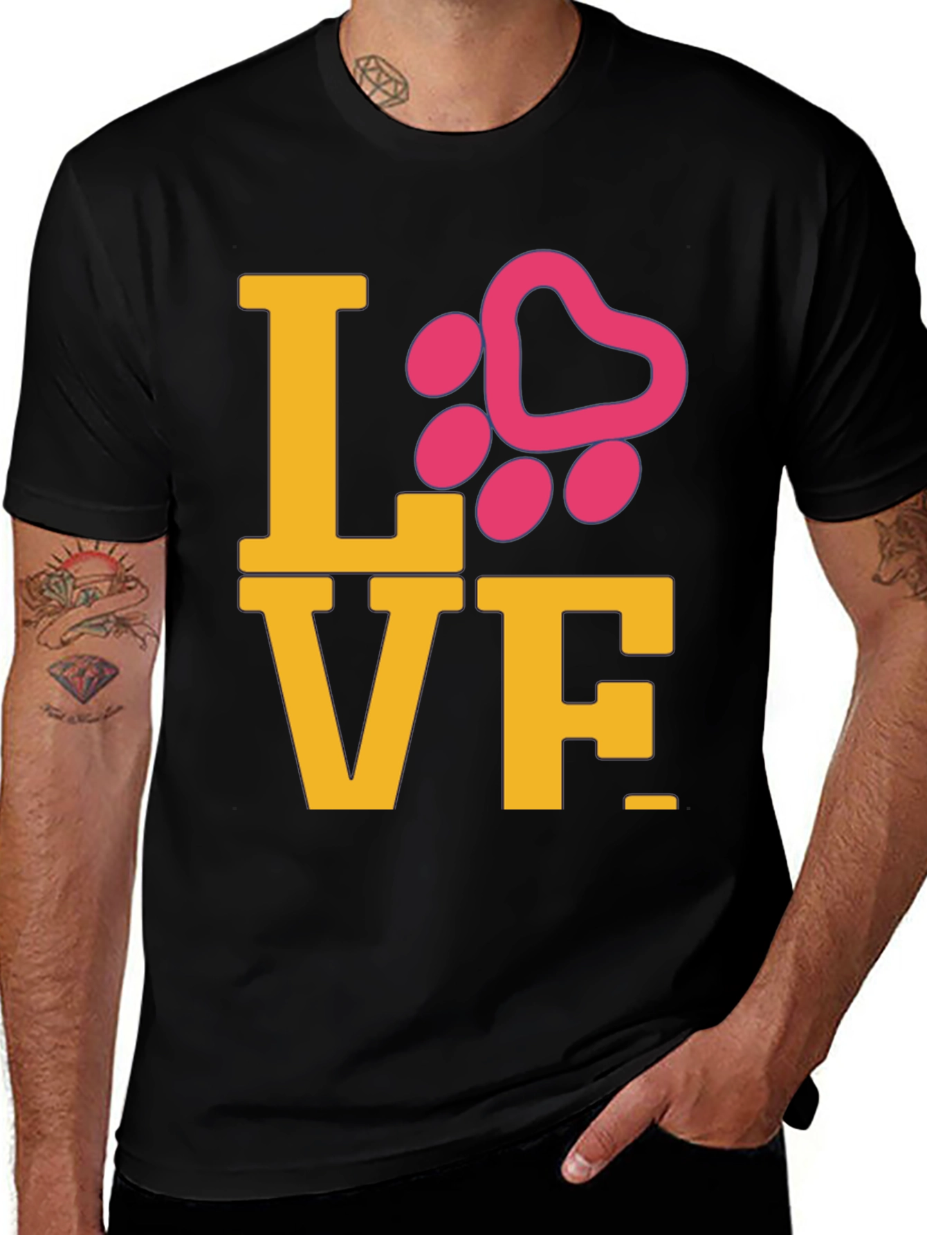 Variant 23 of Love Paw Print Graphic Tee