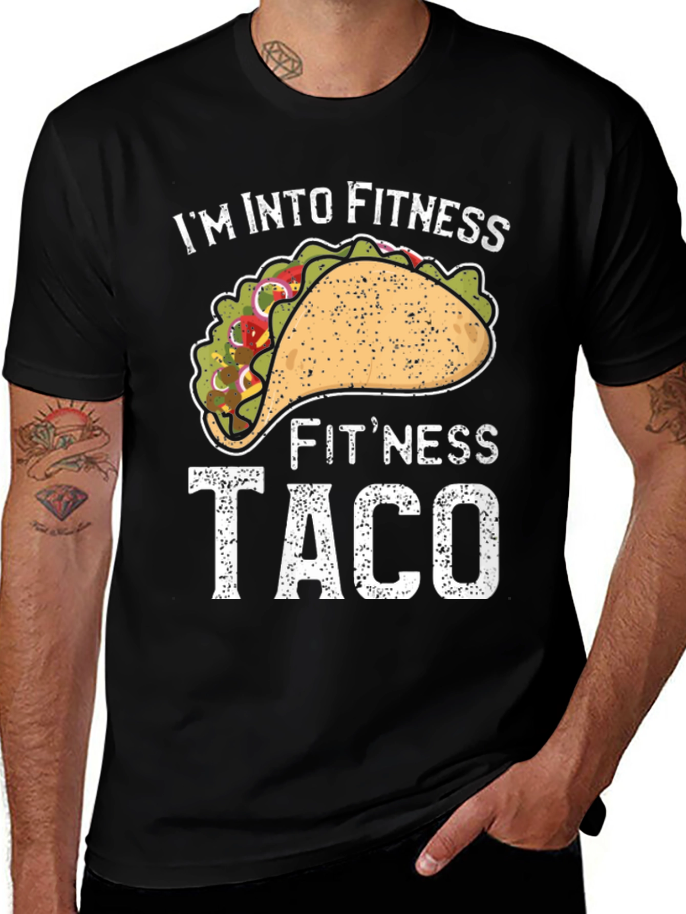 Variant 10 of Fitness Taco Graphic T-Shirt - Funny Workout Tee
