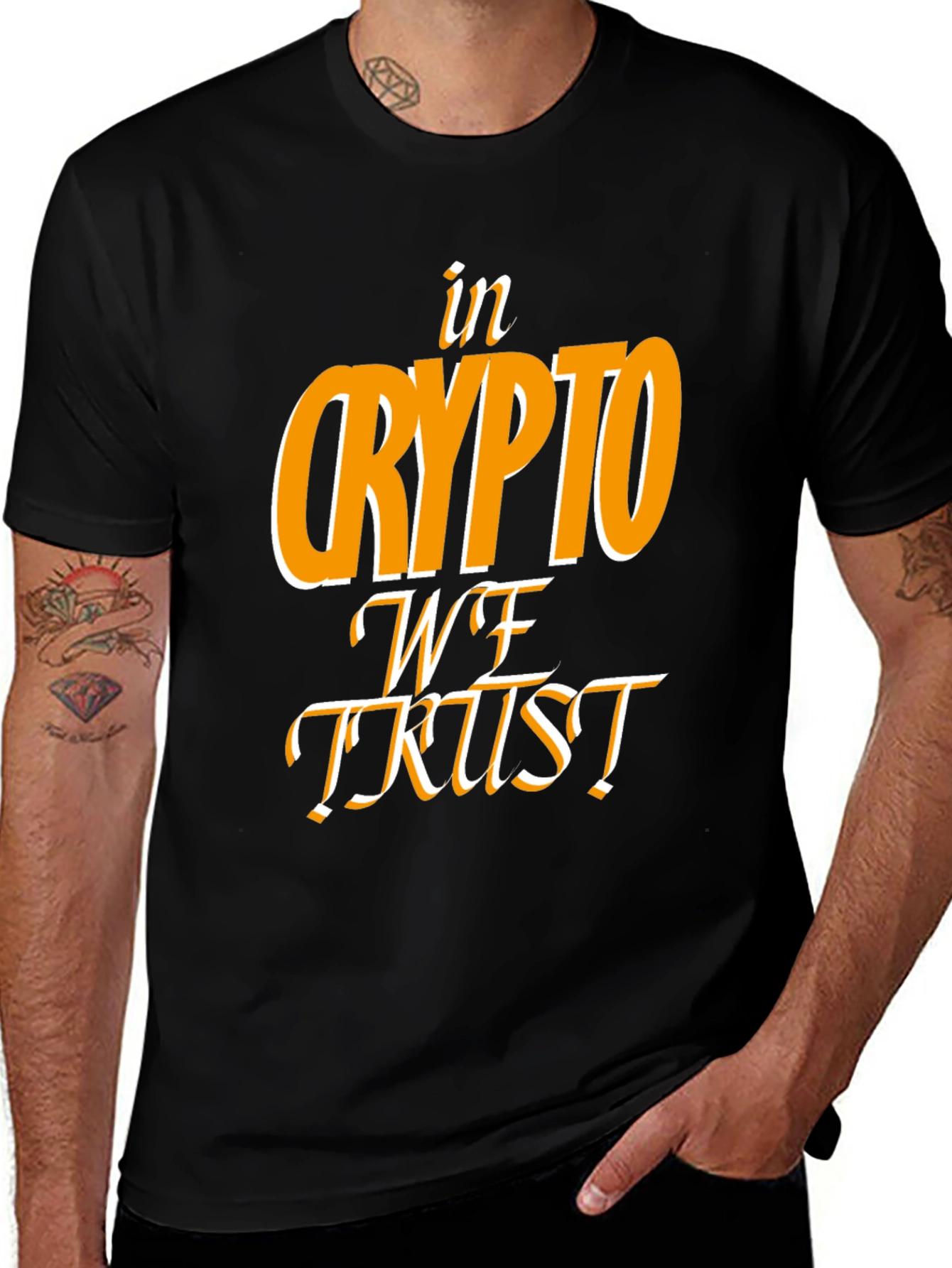 Variant 19 of In Crypto We Trust Black T-Shirt