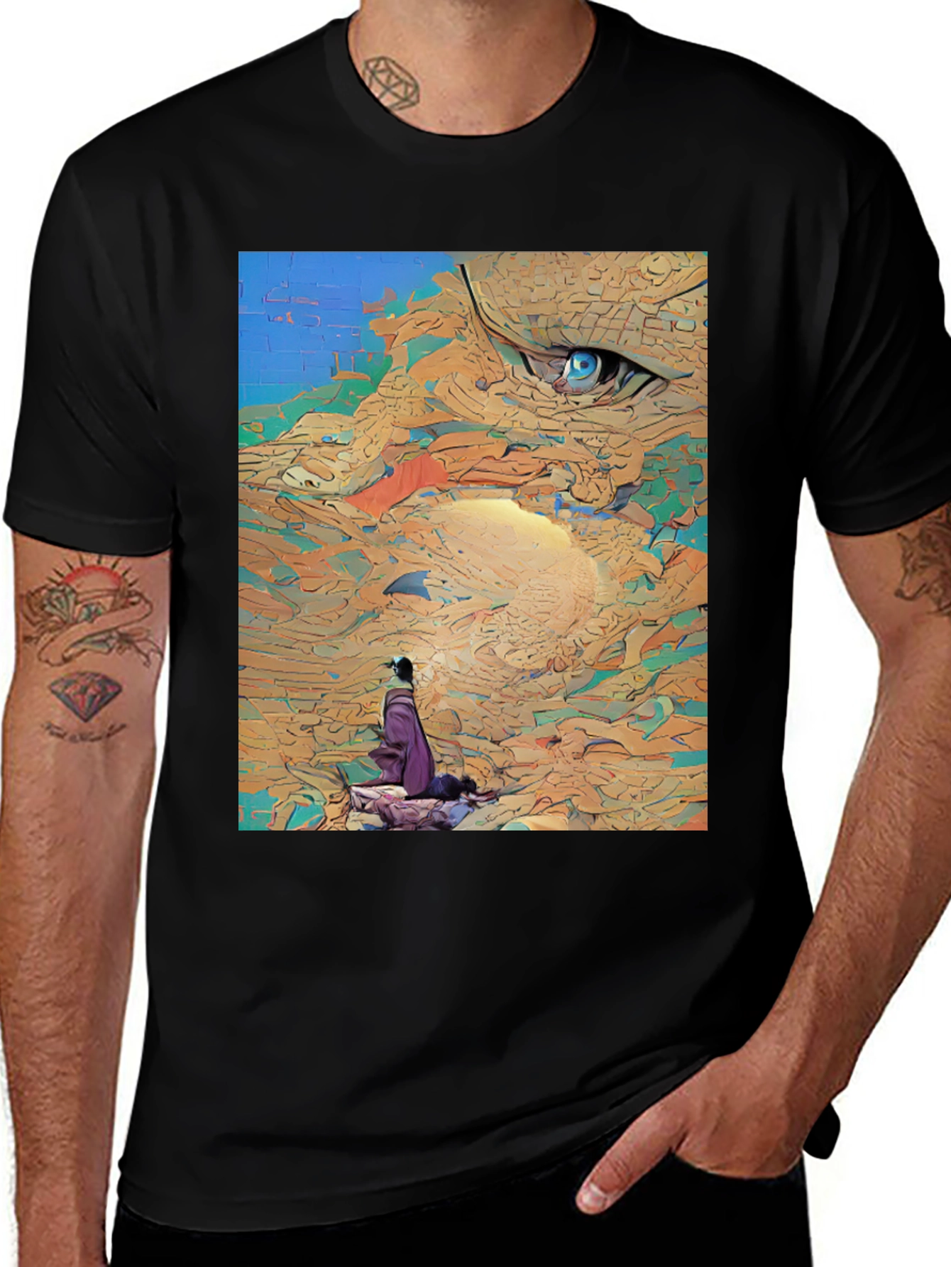Variant 15 of Eye of the Dragon Graphic Tee - Unique Art Shirt
