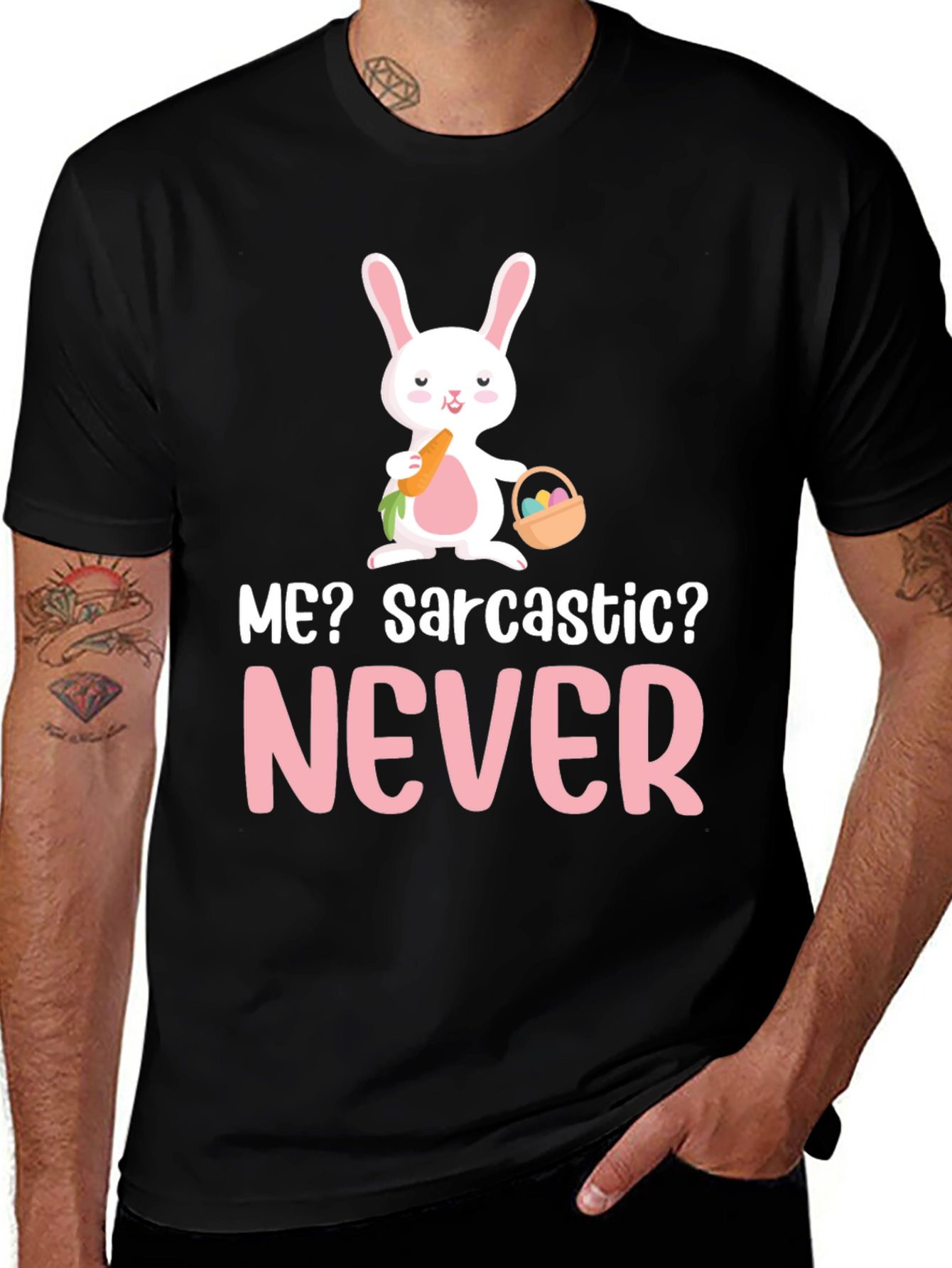 Variant 16 of Sarcastic Bunny Graphic T-Shirt - Cute Easter Tee