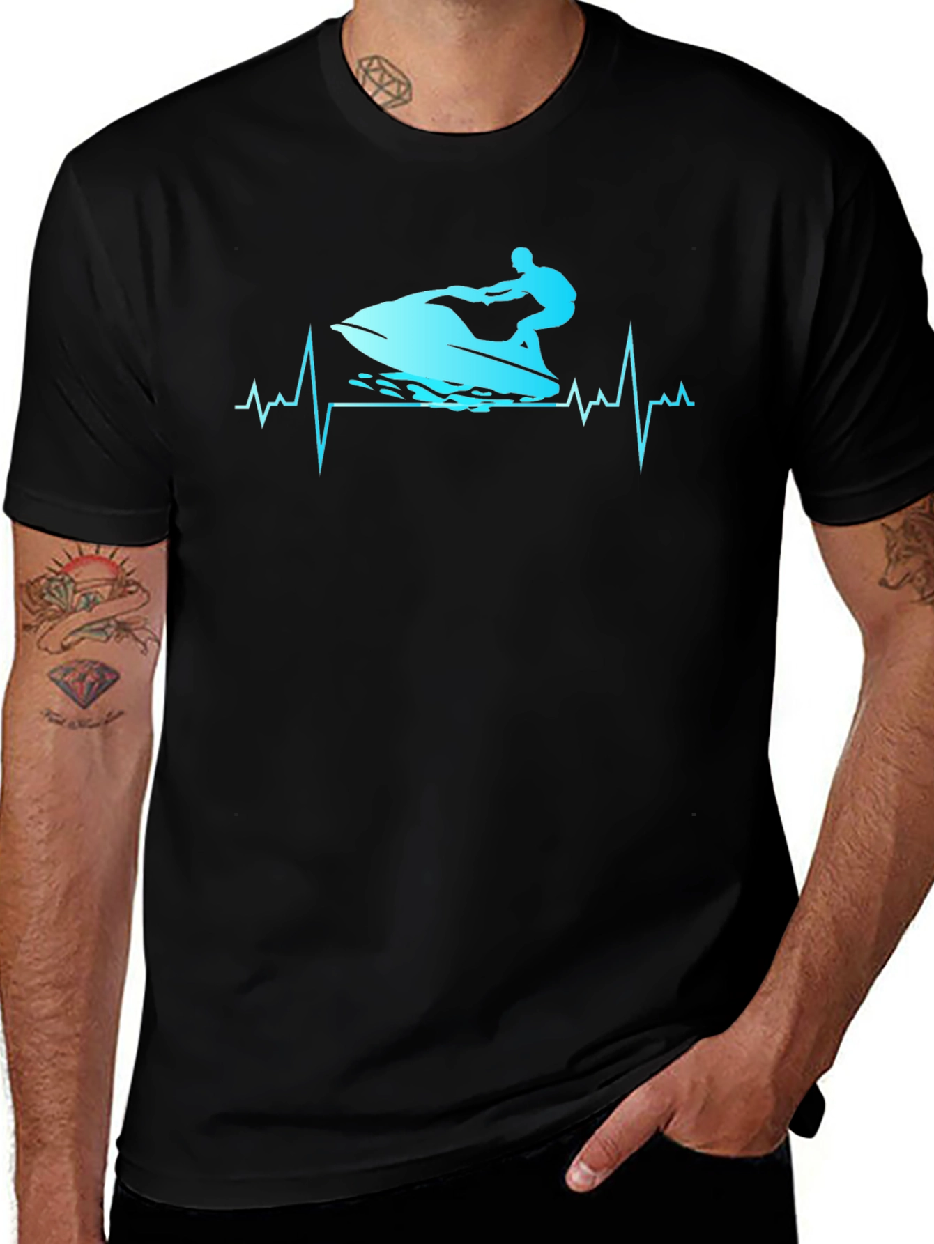 Jet Ski Heartbeat T-Shirt: Ride the Wave