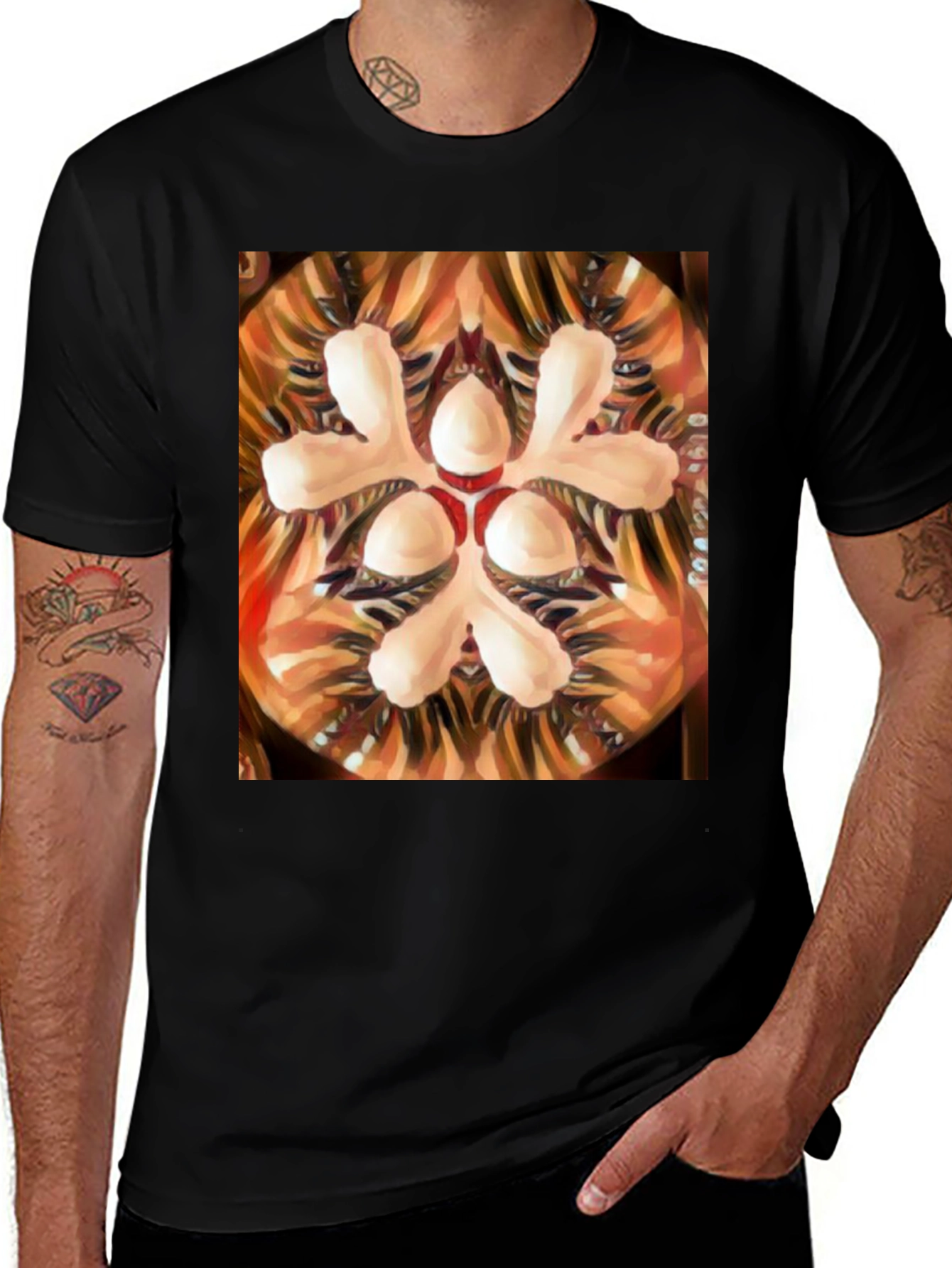 Variant 7 of Abstract Floral Graphic Tee - Artistic Print