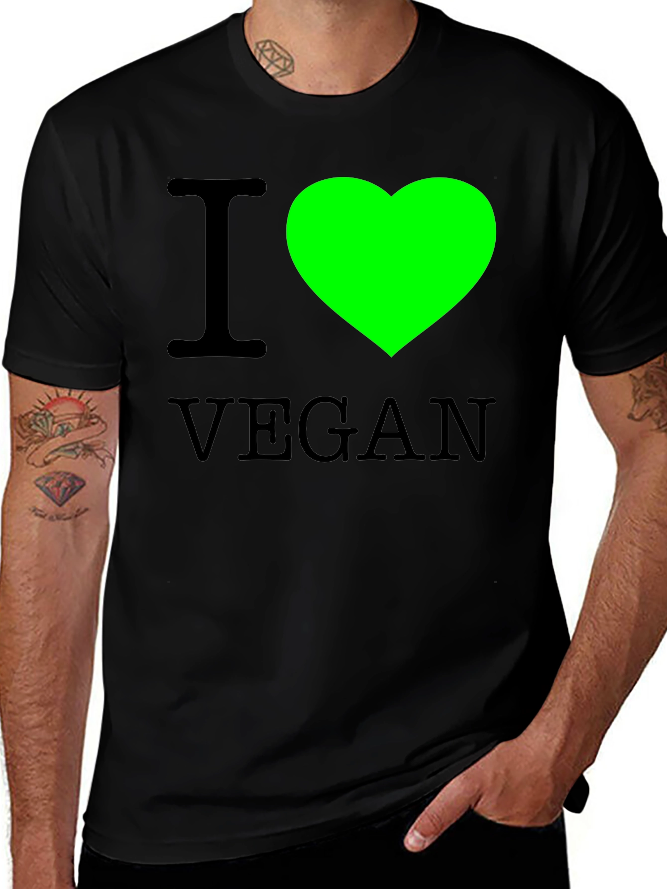 Variant 17 of I Heart Vegan T-Shirt - Stylish & Comfortable Vegan Apparel