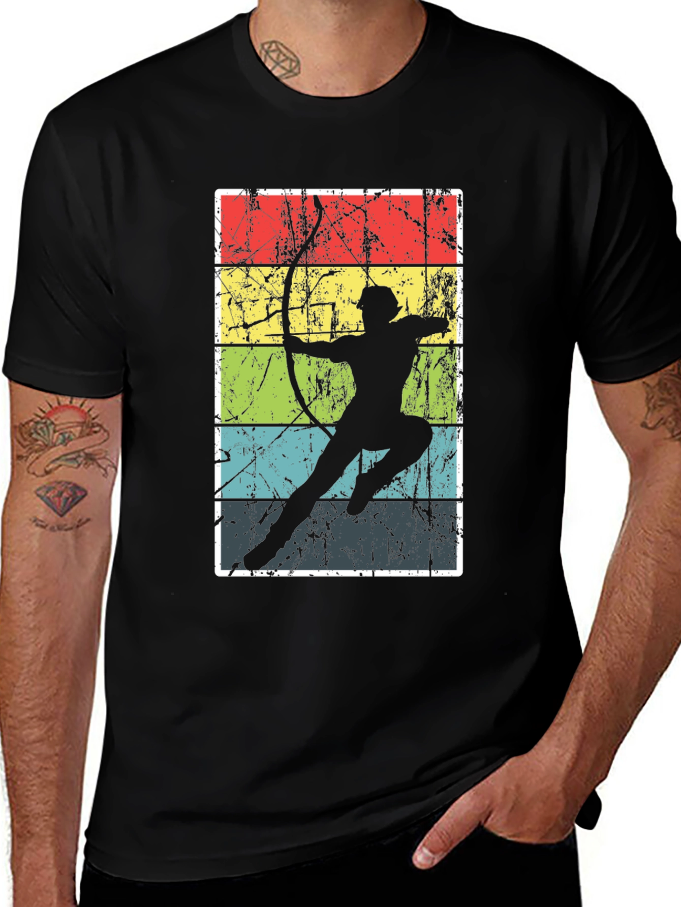 Variant 29 of Vintage Archer T-Shirt - Retro Style Archery Tee
