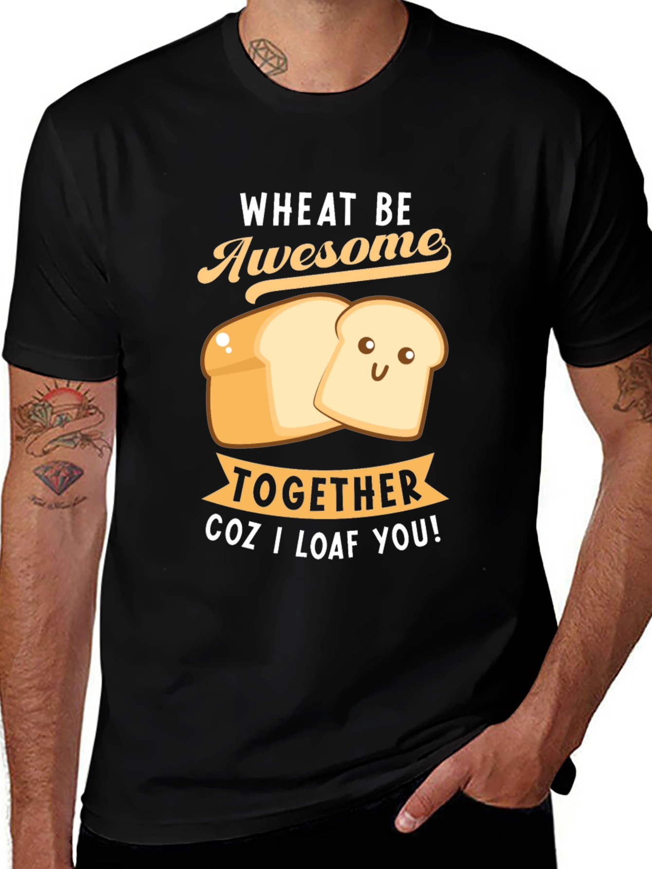 Variant 29 of Wheat Be Awesome Together Black T-Shirt