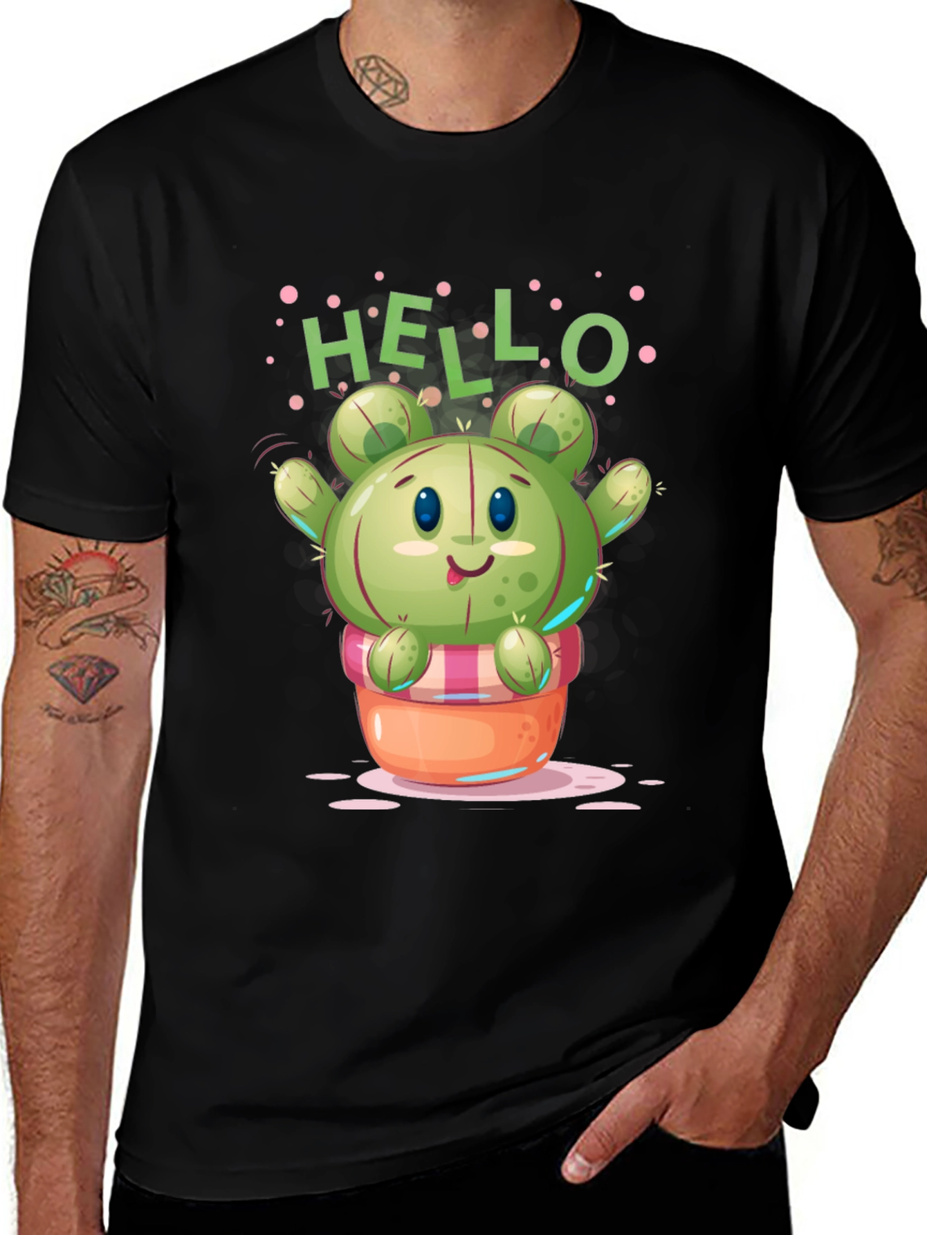 Variant 23 of Cute Cactus Potted Plant Graphic Tee