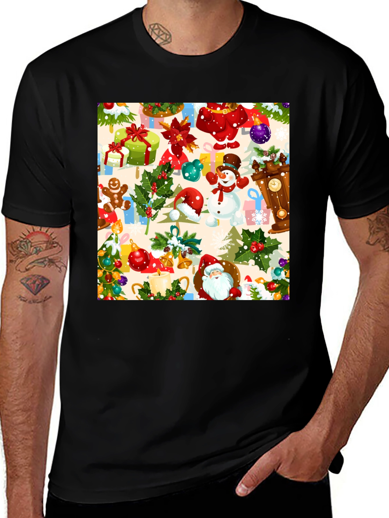 Variant 10 of Festive Christmas Pattern T-Shirt