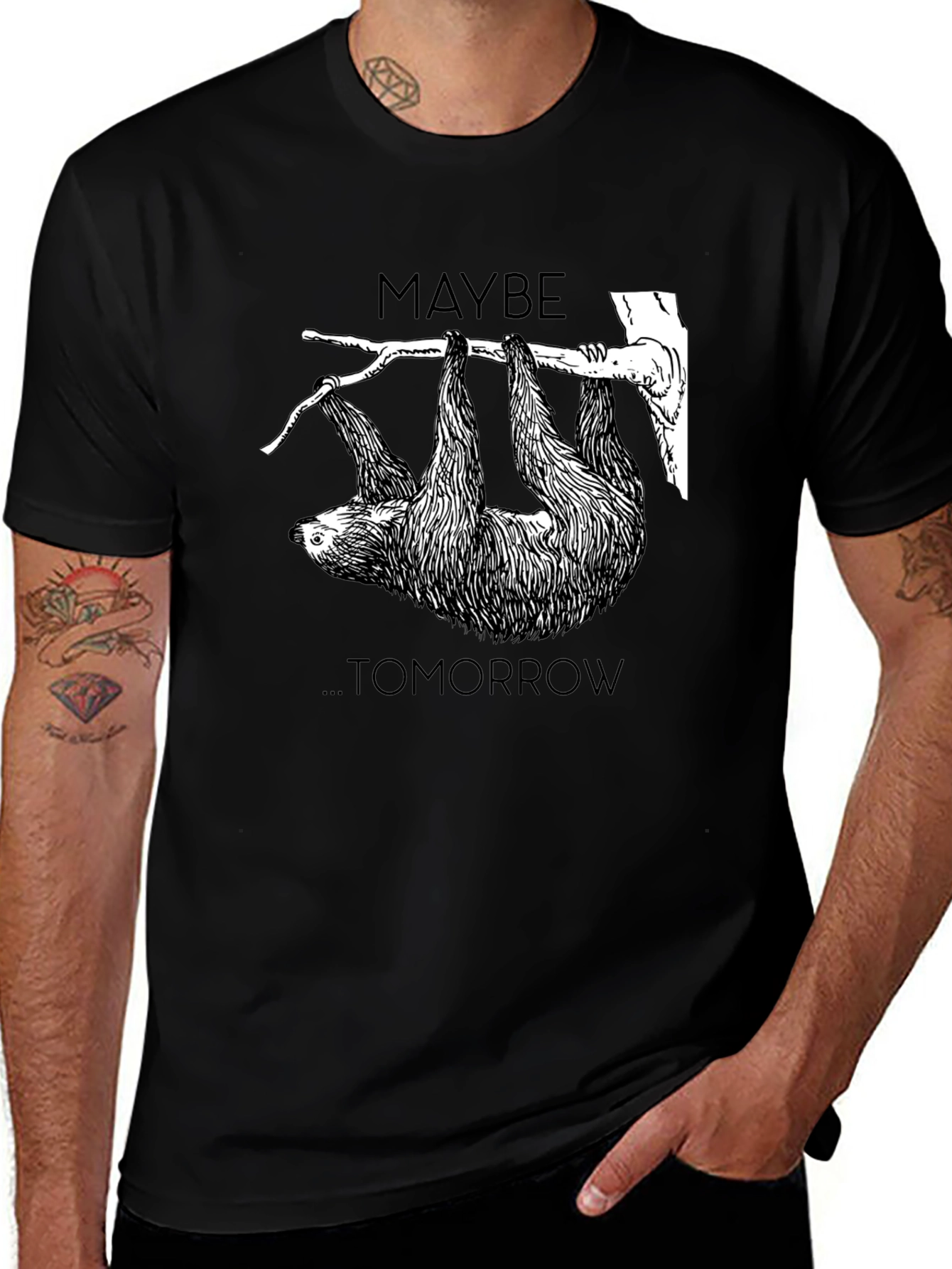 Variant 30 of Maybe Tomorrow Sloth Graphic Tee - Relaxed Fit