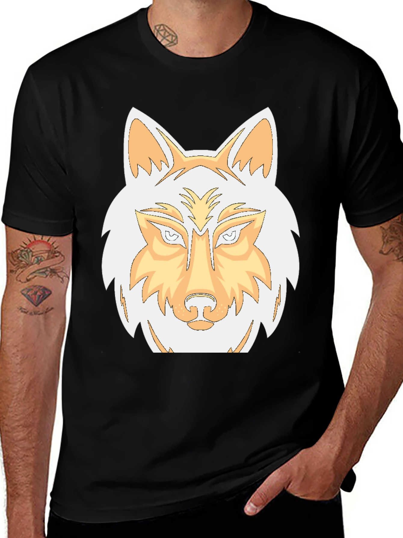 Variant 24 of Wolf Graphic Print T-Shirt - Stylish Men's Tee