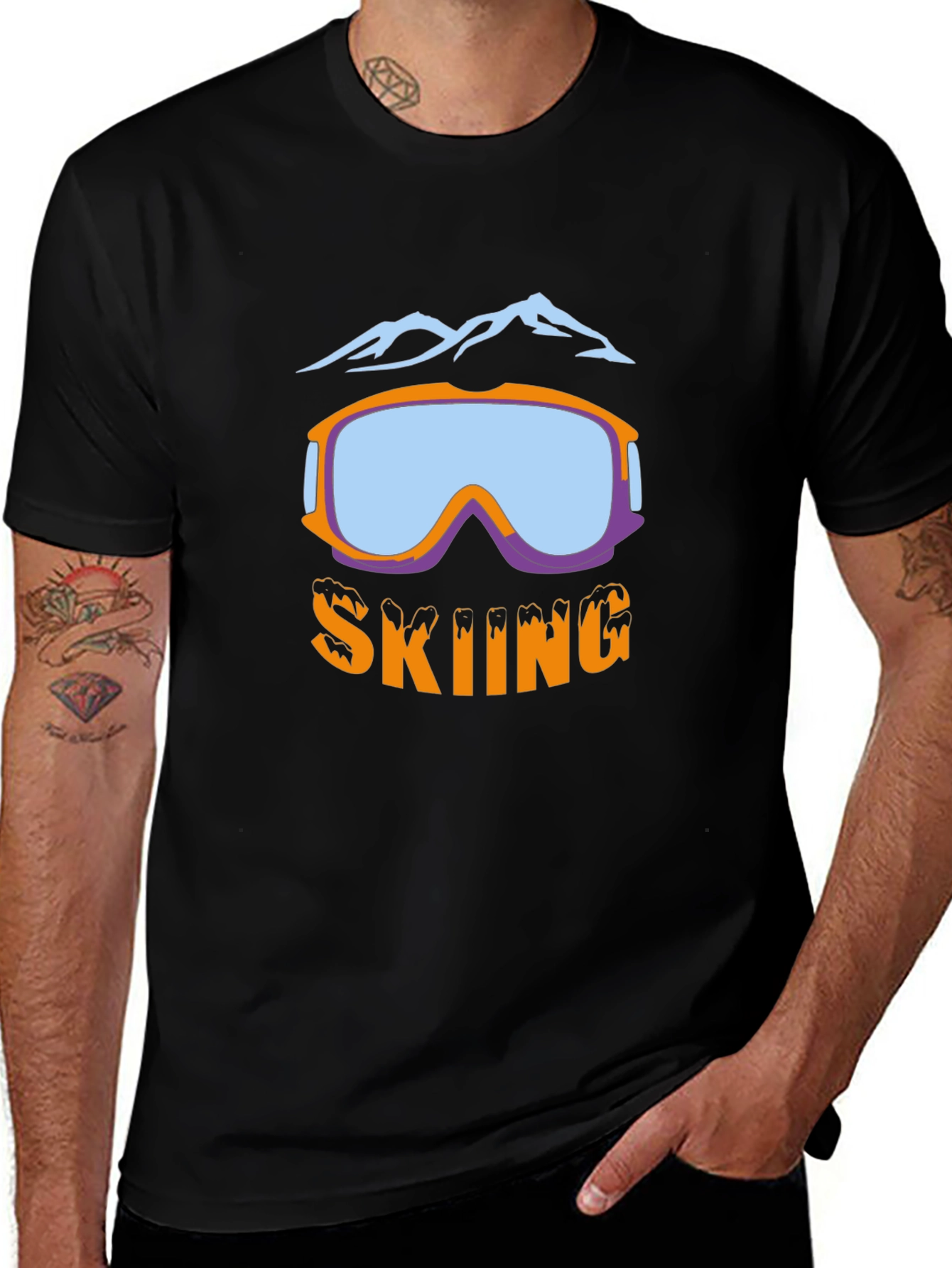 Variant 20 of Skiing Graphic T-Shirt - Stylish Winter Sport Apparel