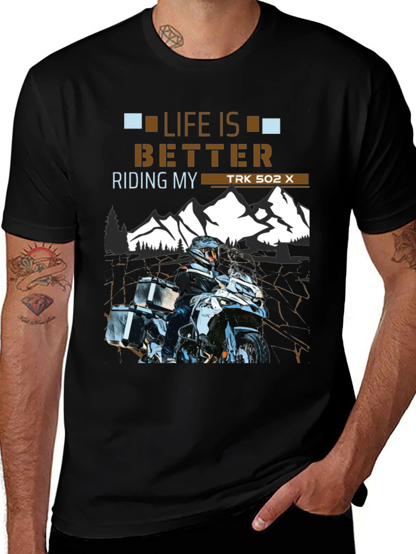 Variant 8 of Life is Better Riding TRK 502 X T-Shirt
