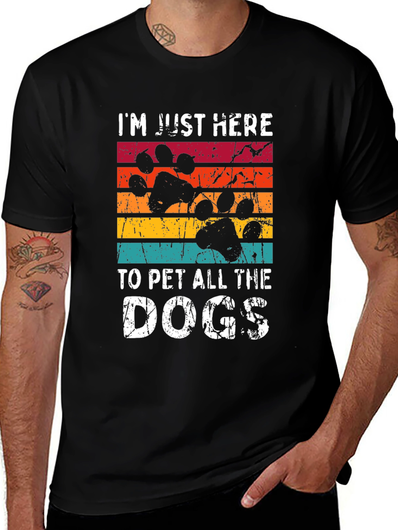 Variant 13 of I'm Just Here to Pet All The Dogs Graphic T-Shirt