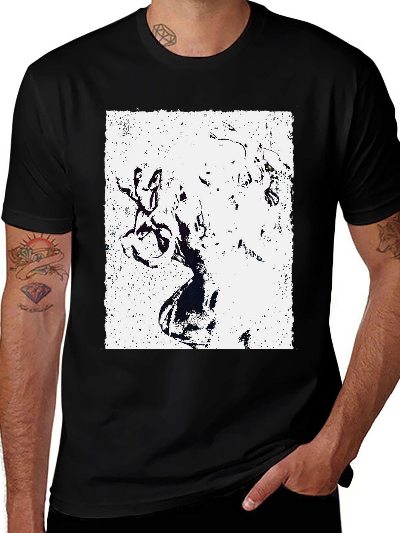 Variant 15 of Abstract Art Black T-Shirt