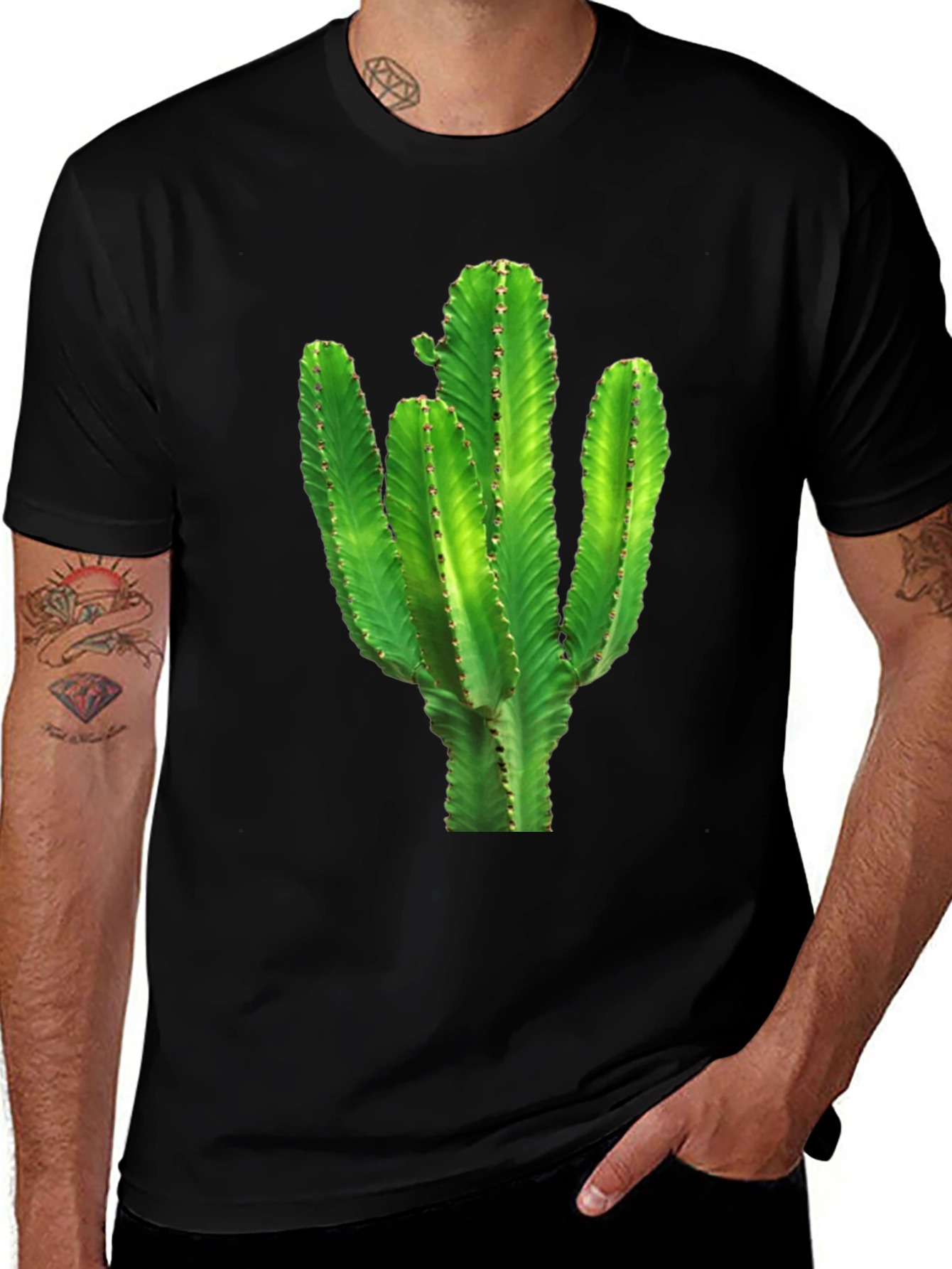Variant 8 of Cactus Graphic Tee - Black
