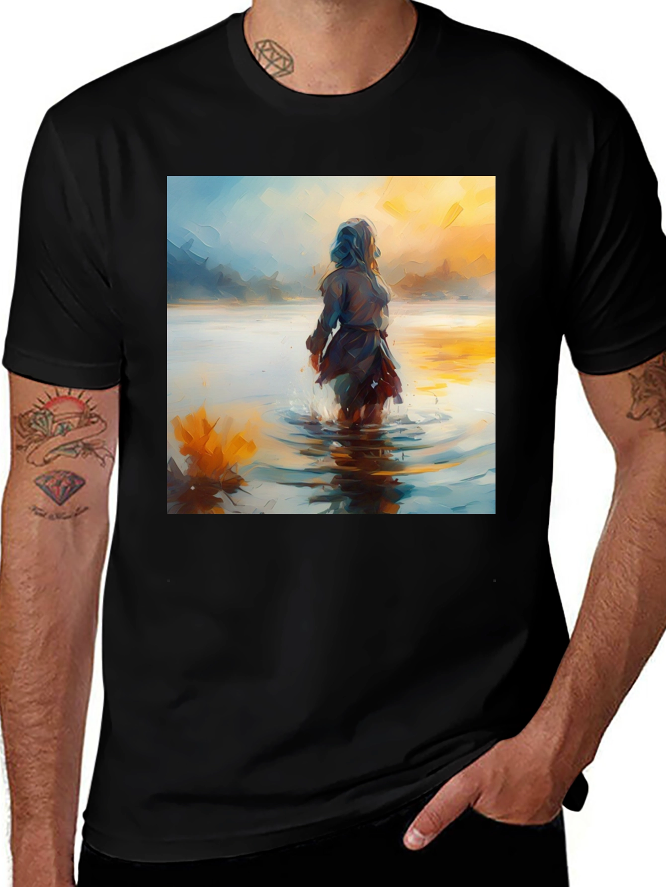 Variant 5 of Artistic Woman in Water T-Shirt