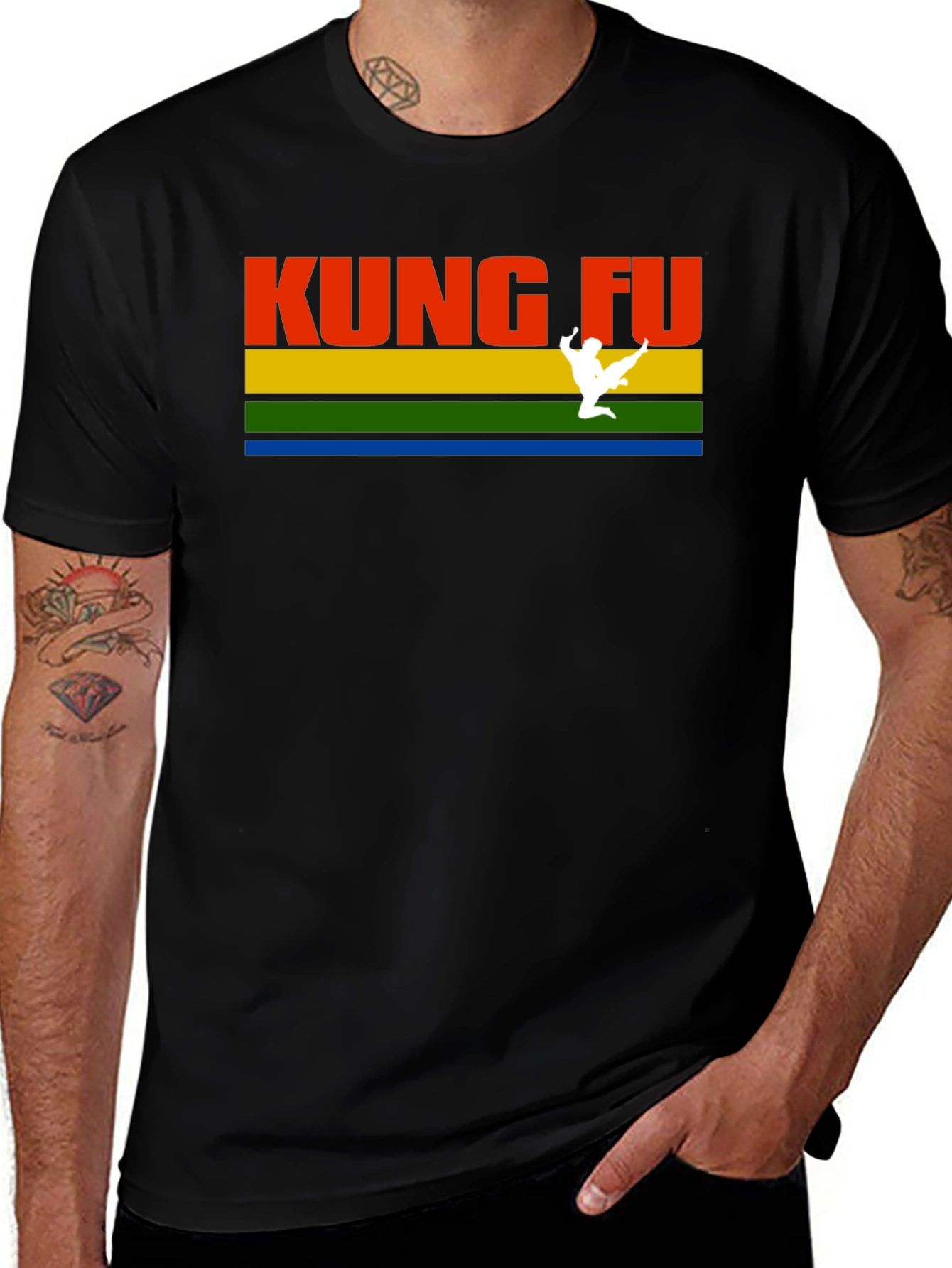 Kung Fu Retro Graphic Tee - Martial Arts Shirt