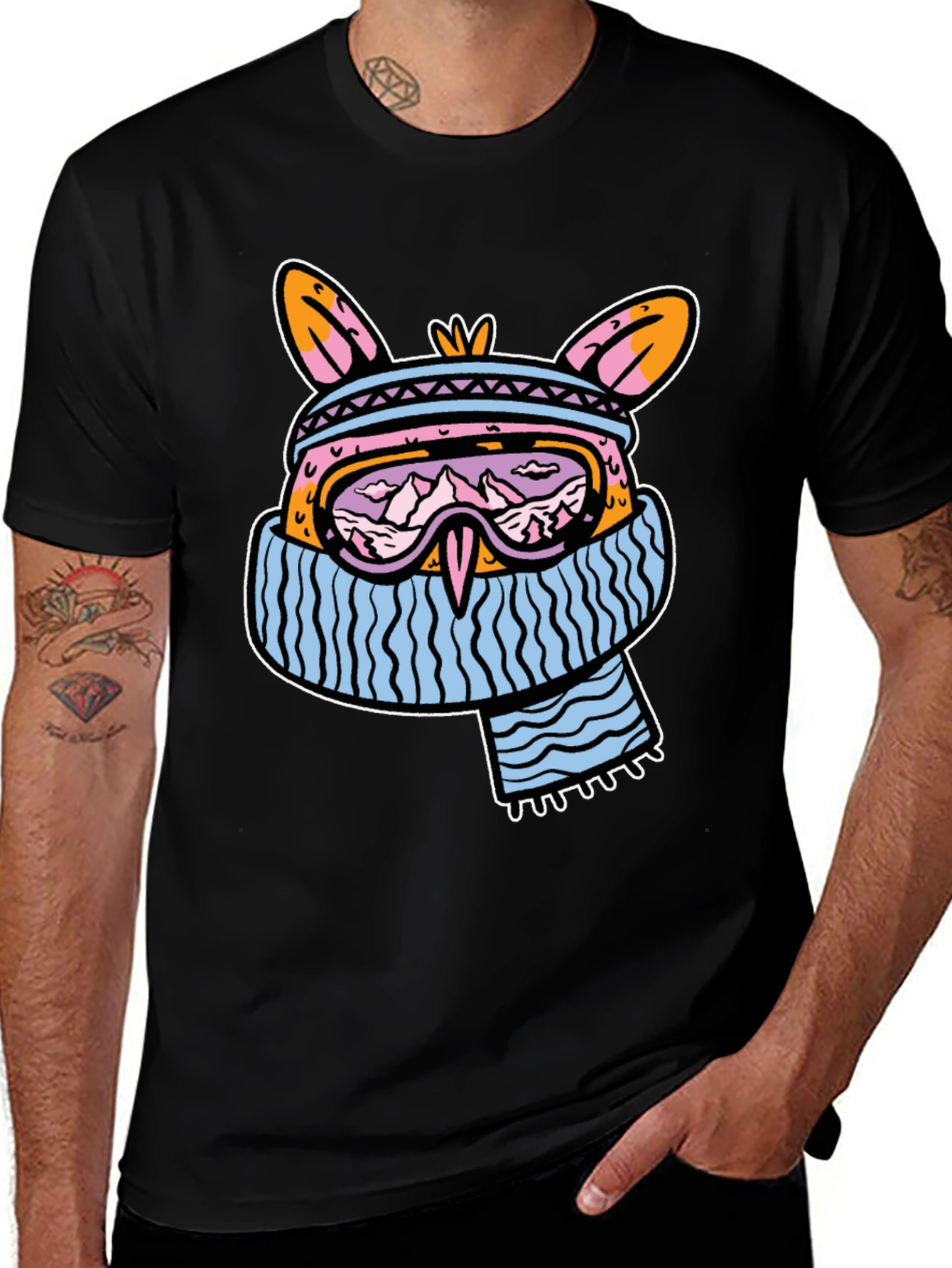 Variant 11 of Cool Winter Bunny Graphic T-Shirt