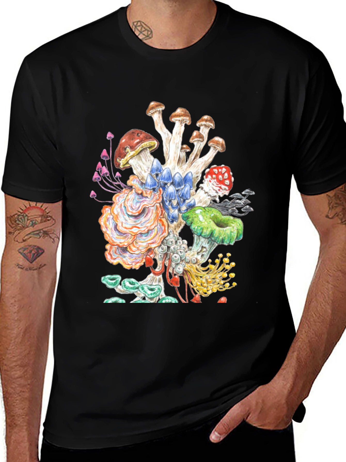 Variant 14 of Mushroom Graphic Tee - Funky Nature Shirt