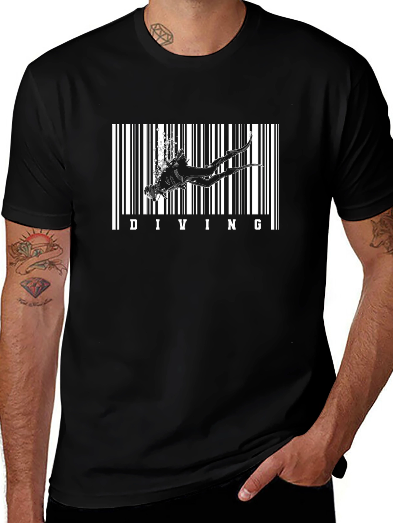 Diving Barcode T-Shirt