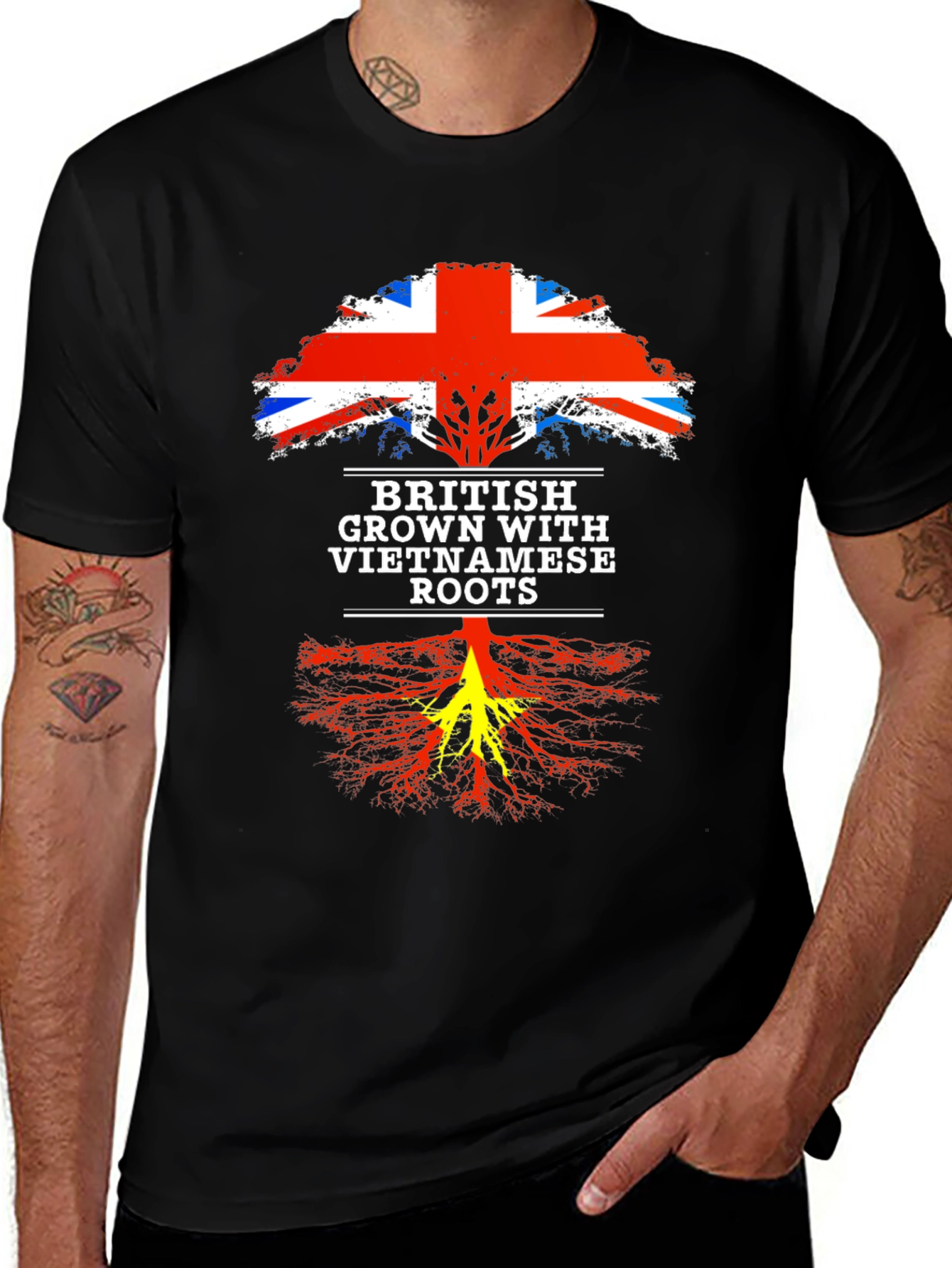 Variant 28 of British Grown with Vietnamese Roots T-Shirt