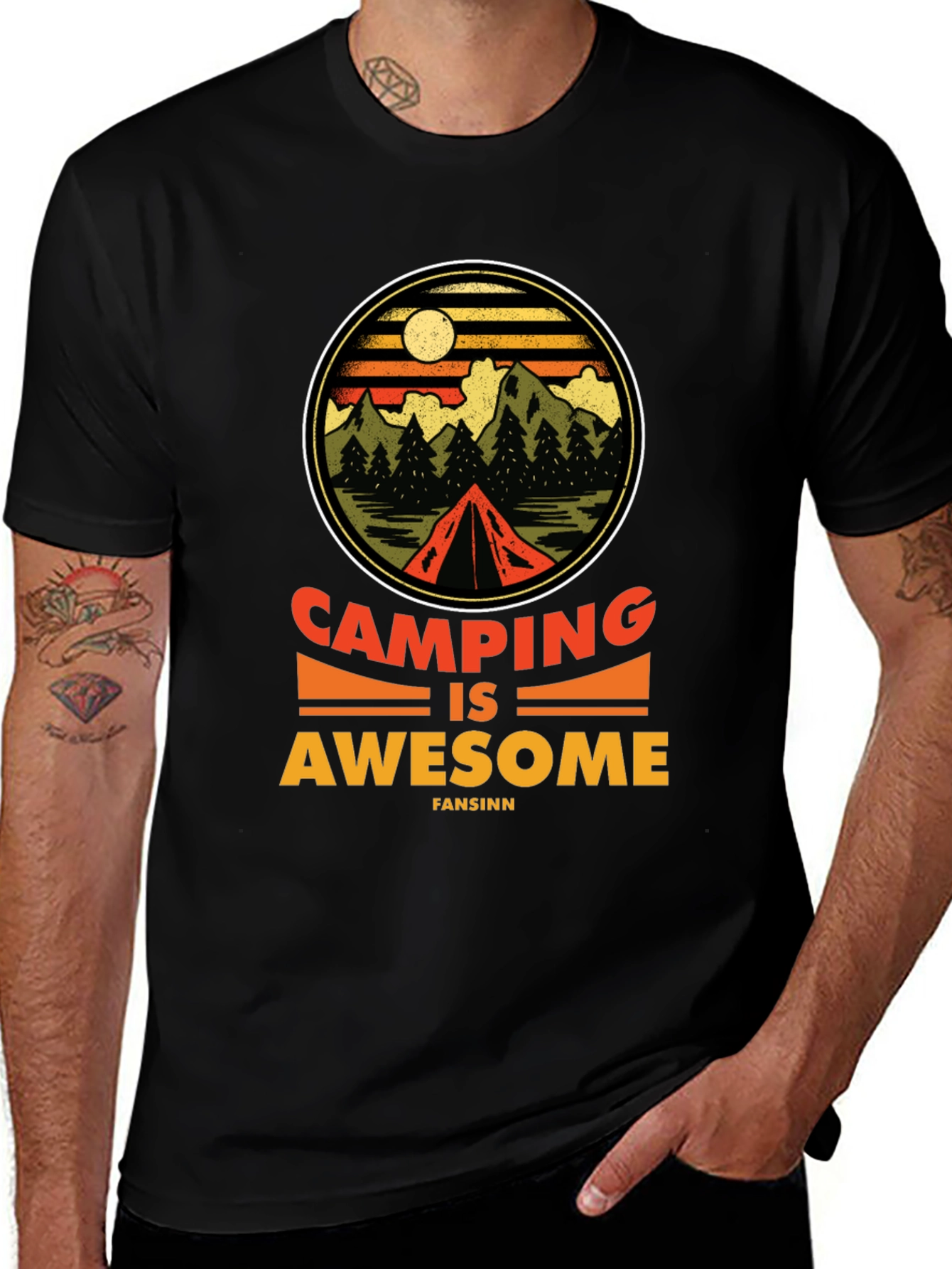 Camping Is Awesome Graphic Tee