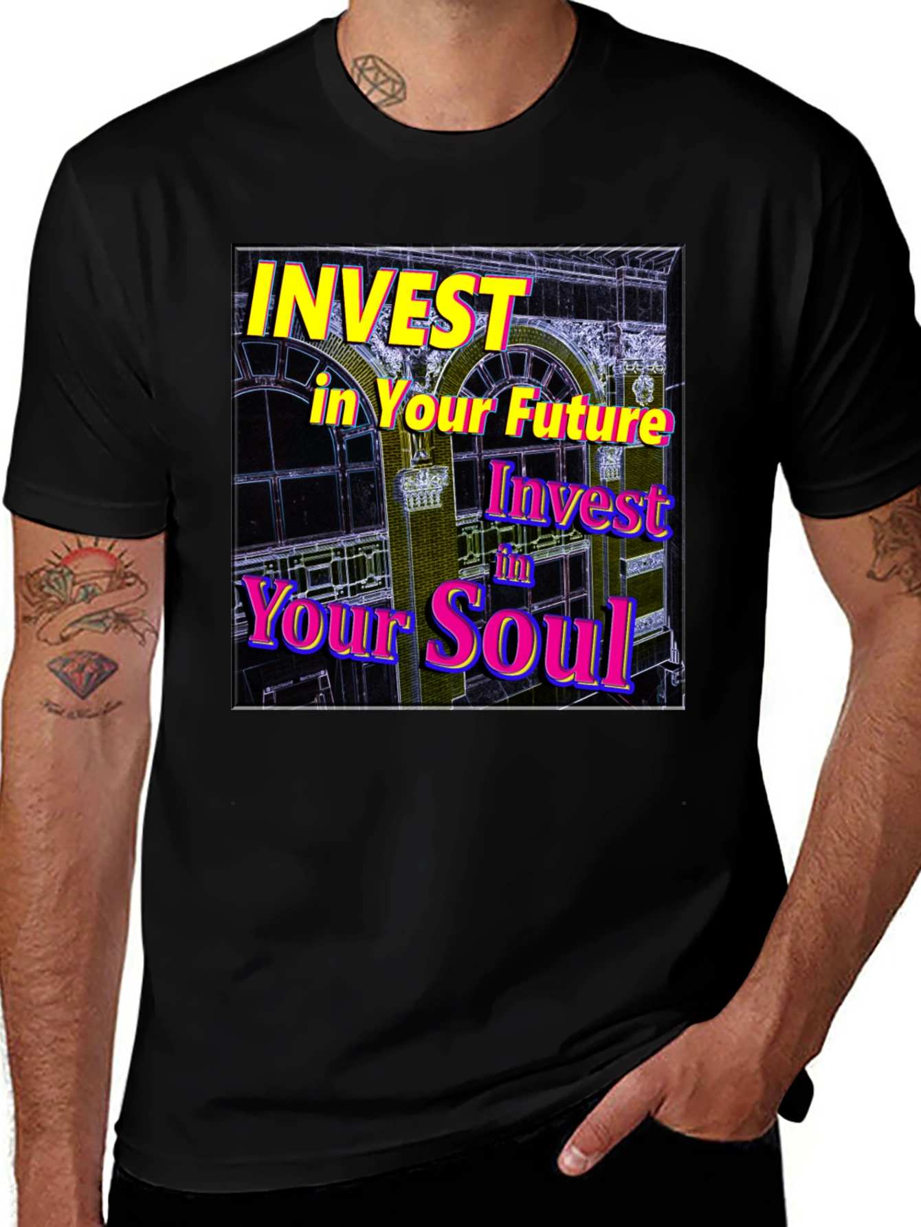 Variant 24 of Invest In Your Soul Black T-Shirt