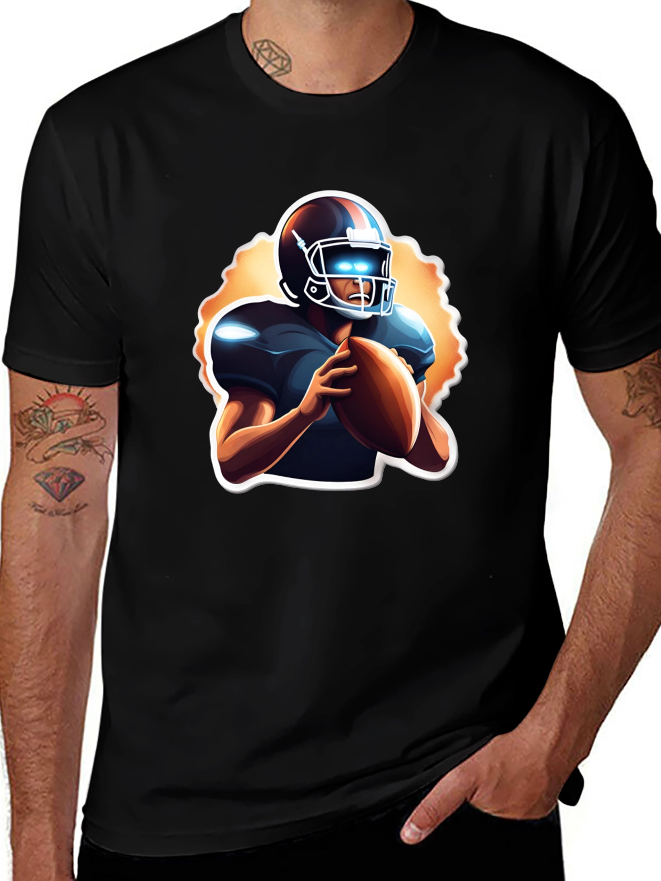 Variant 24 of Football Player Graphic Tee