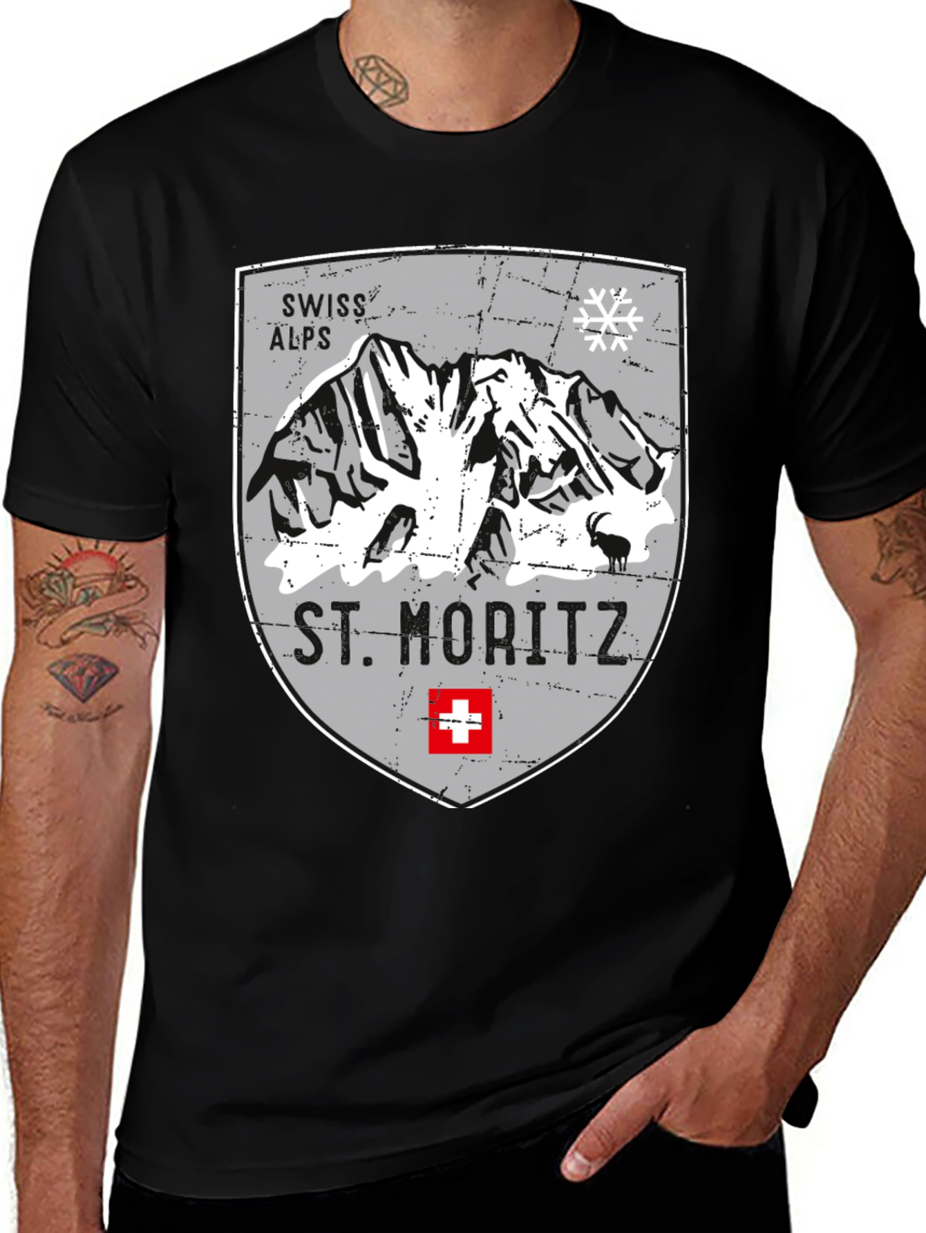 Variant 13 of St. Moritz Swiss Alps Graphic T-Shirt