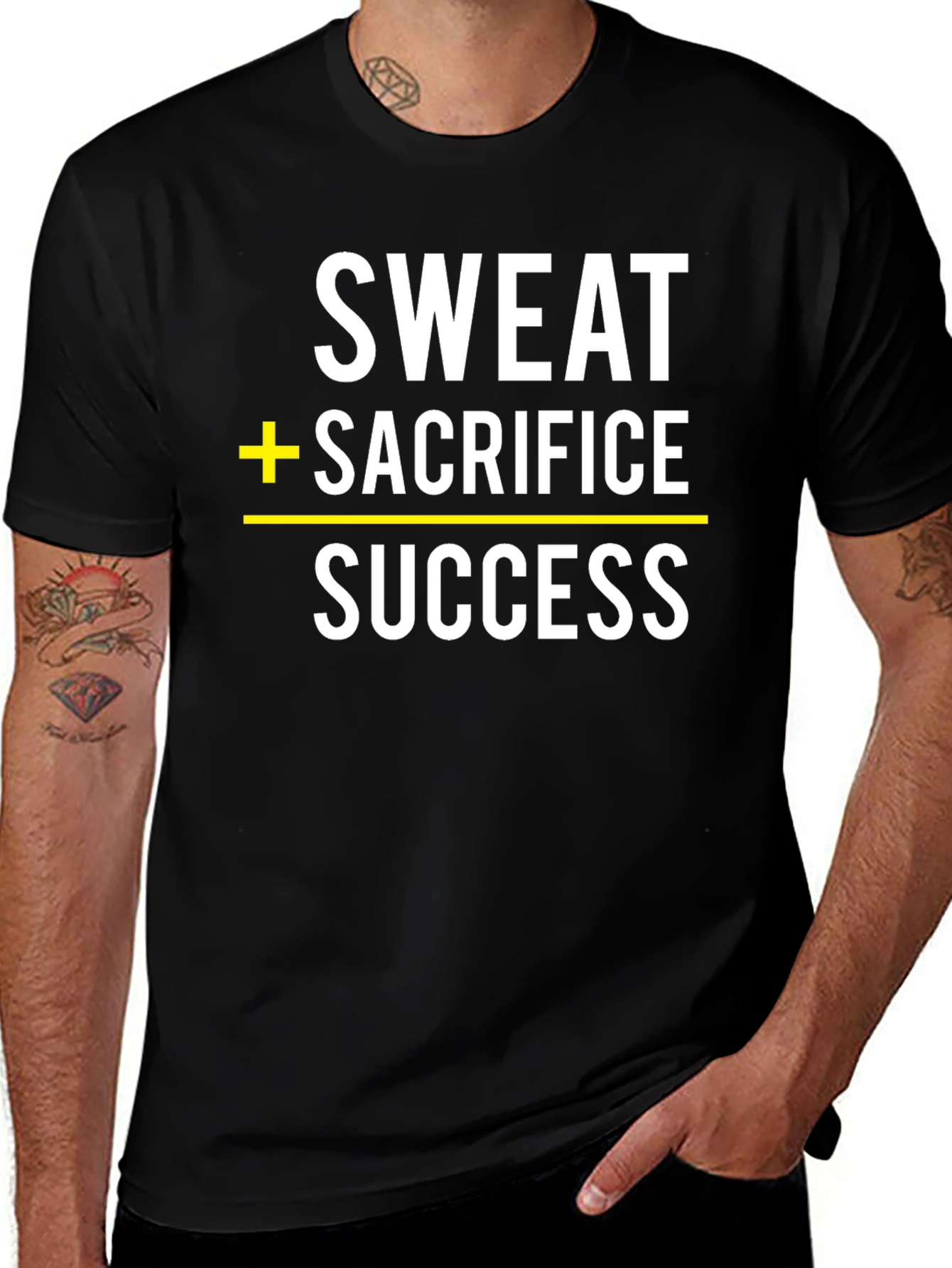 Variant 26 of Sweat + Sacrifice = Success Graphic Tee