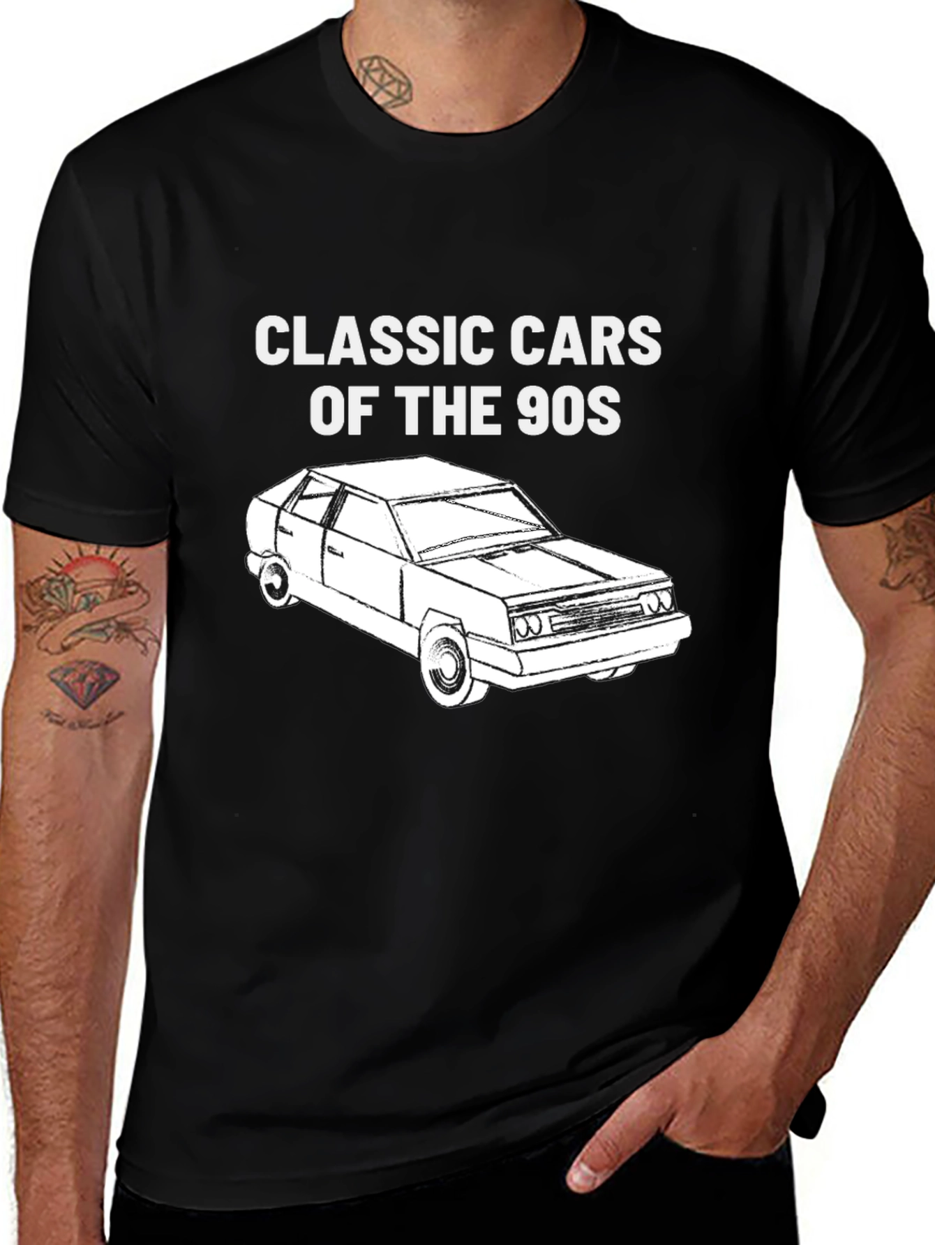 Variant 22 of Classic 90s Cars Black T-Shirt