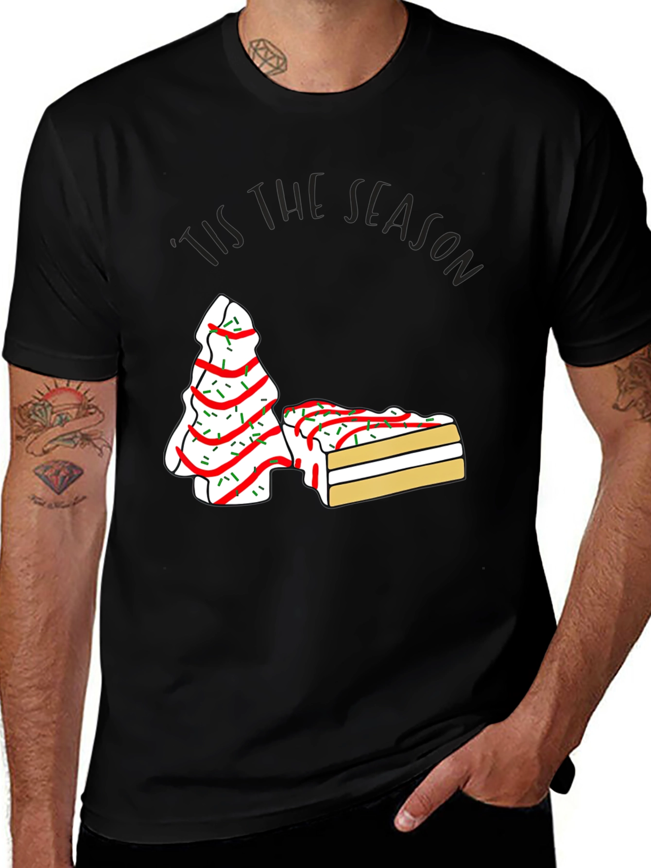 Festive 'Tis the Season Cake T-Shirt