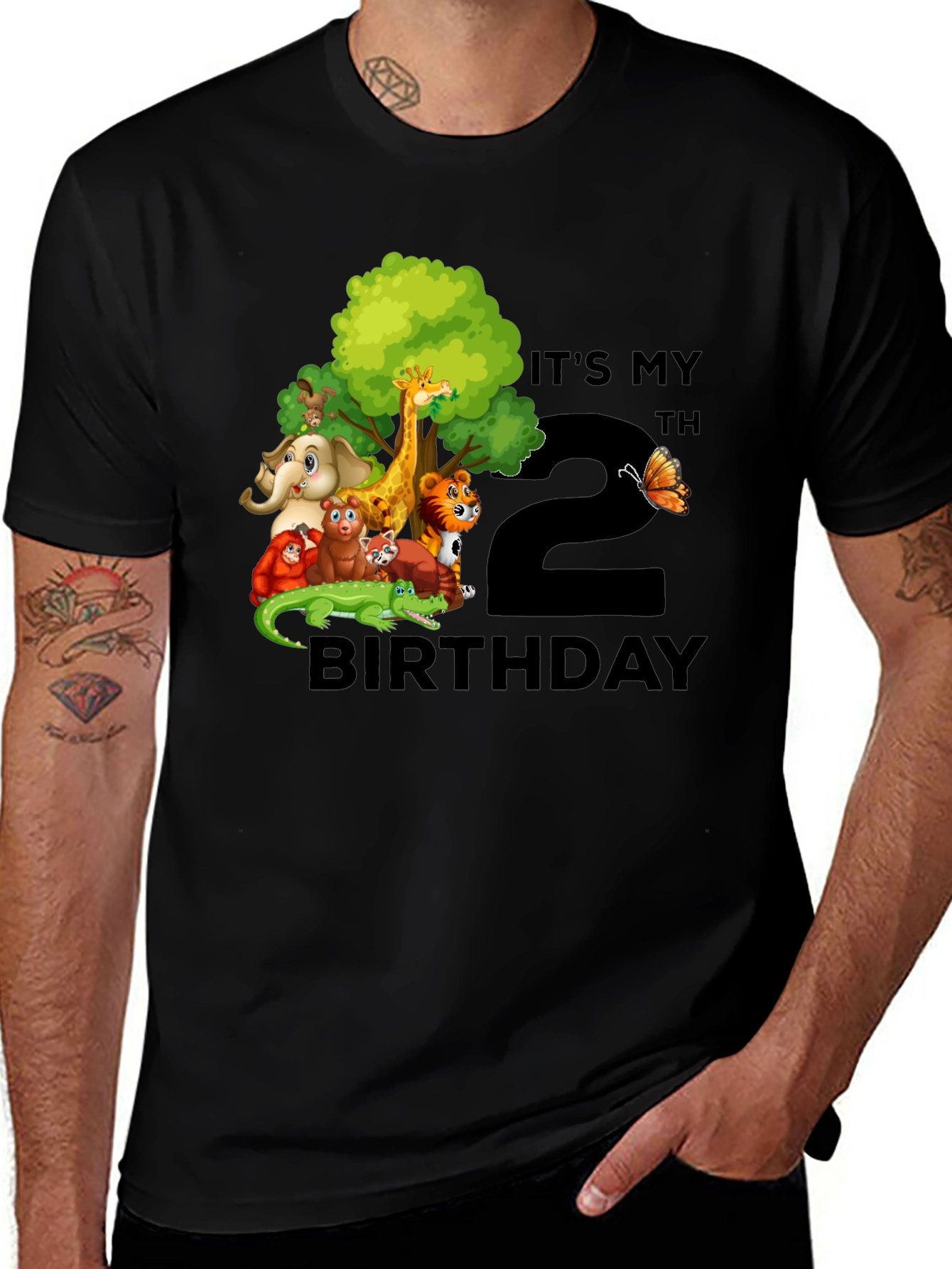 Variant 8 of It's My 2nd Birthday Animal T-Shirt