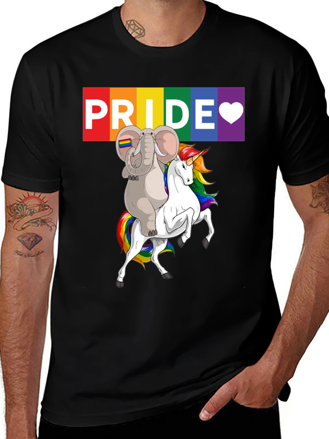Pride Elephant Unicorn Rainbow Shirt