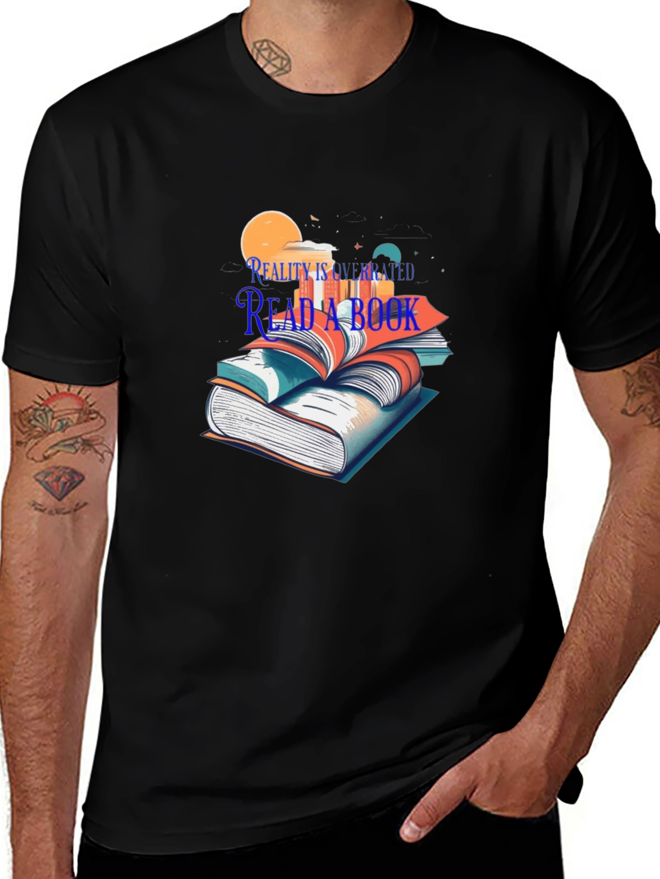 Variant 20 of Reality is Overrated Read a Book T-Shirt