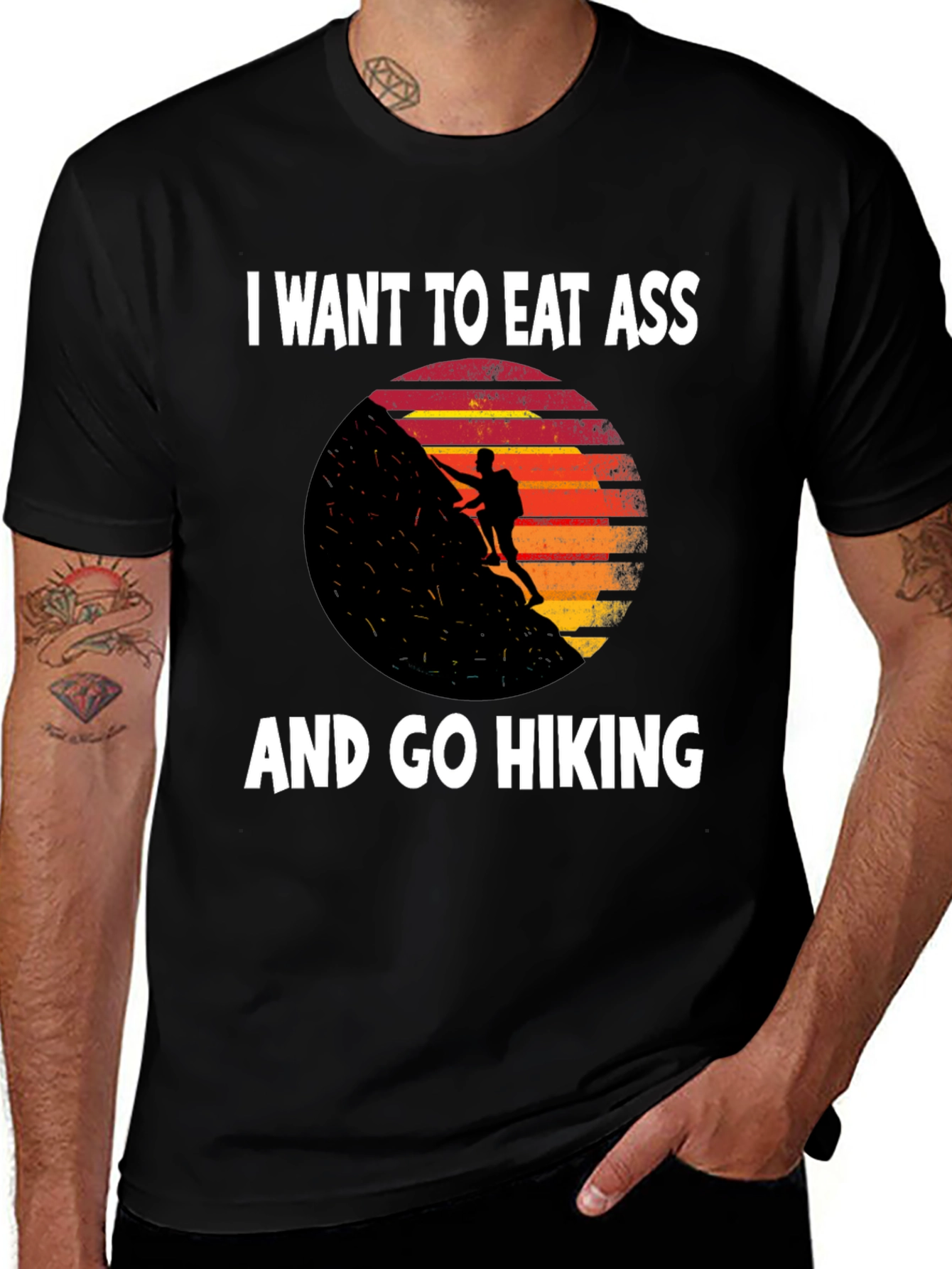 Variant 11 of Eat Ass and Go Hiking Graphic T-Shirt