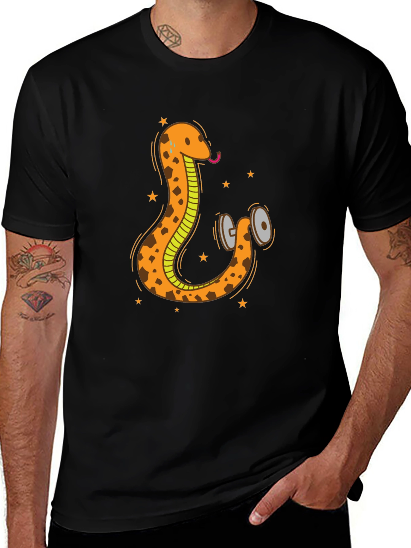 Variant 24 of Snake Gym T-Shirt - Funny Workout Apparel