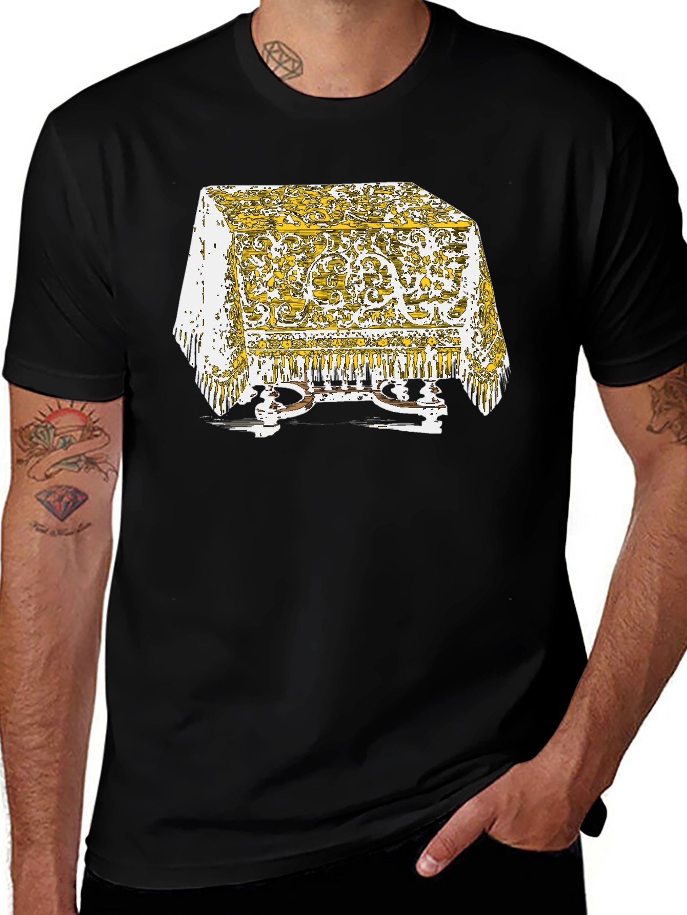 Variant 19 of Ornate Table T-Shirt - Unique Graphic Tee