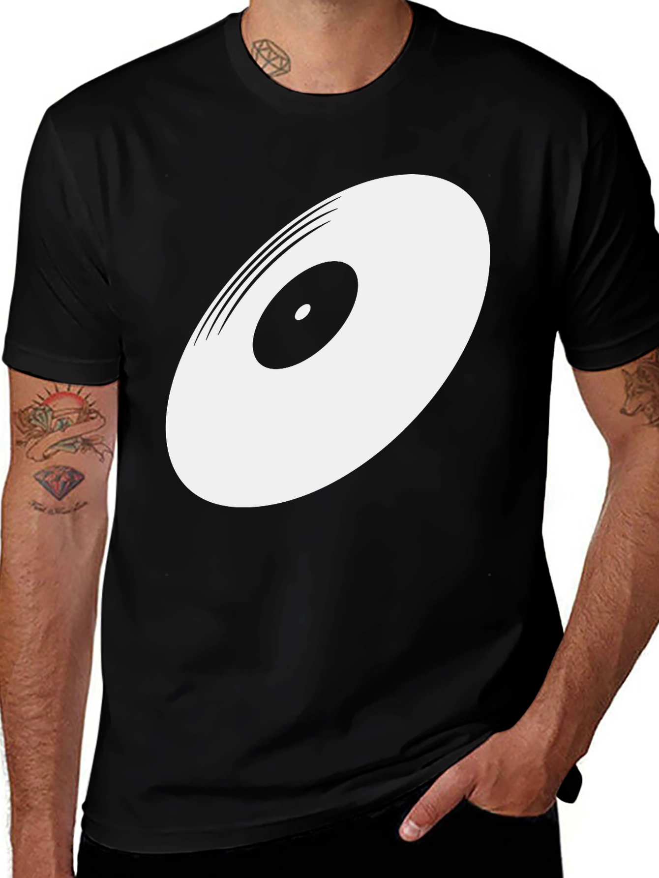 Variant 10 of Retro Vinyl Record Graphic Tee - Classic Cool Style