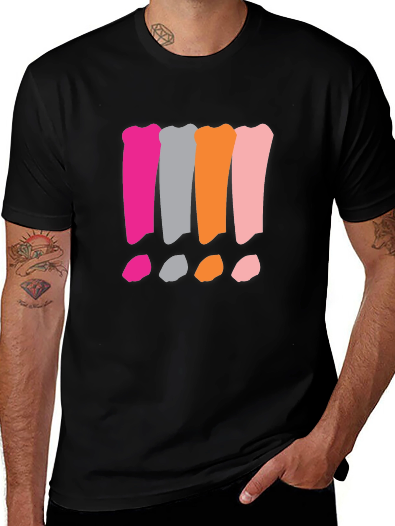 Variant 14 of Colorful Exclamation Marks Graphic T-Shirt