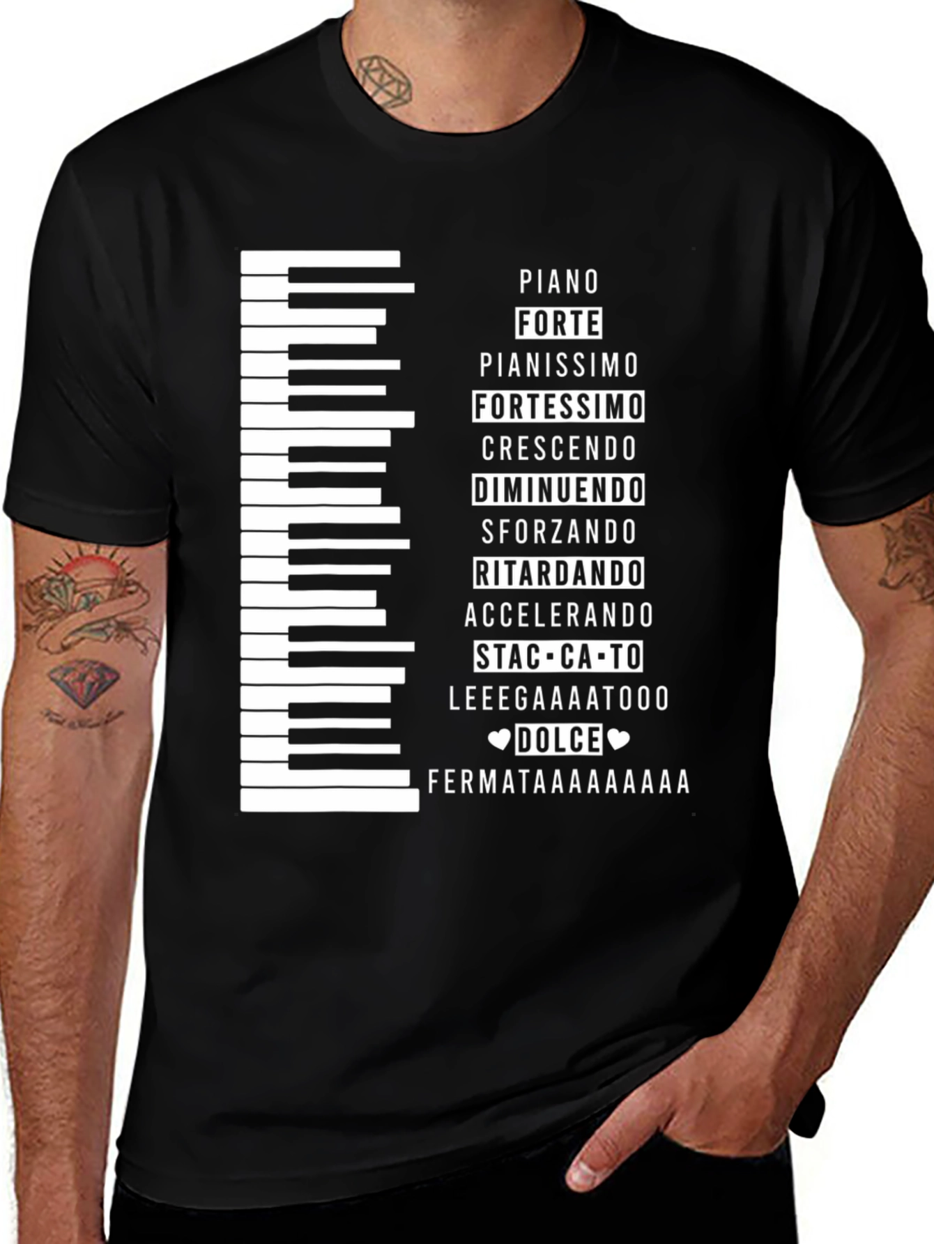 Variant 7 of Musical Piano T-Shirt - Composition Notes