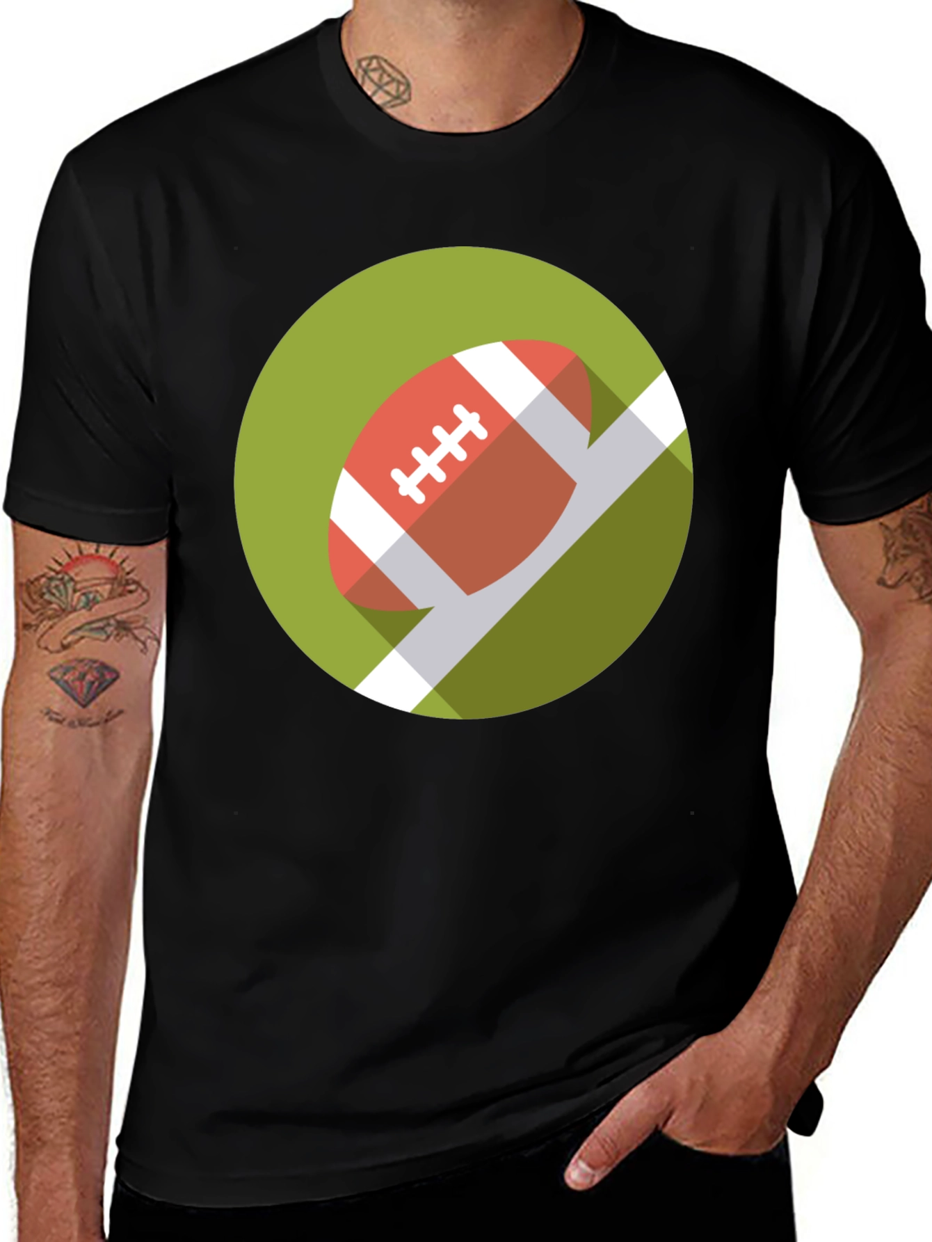 Variant 5 of Football Graphic Tee - Sporty Casual Wear
