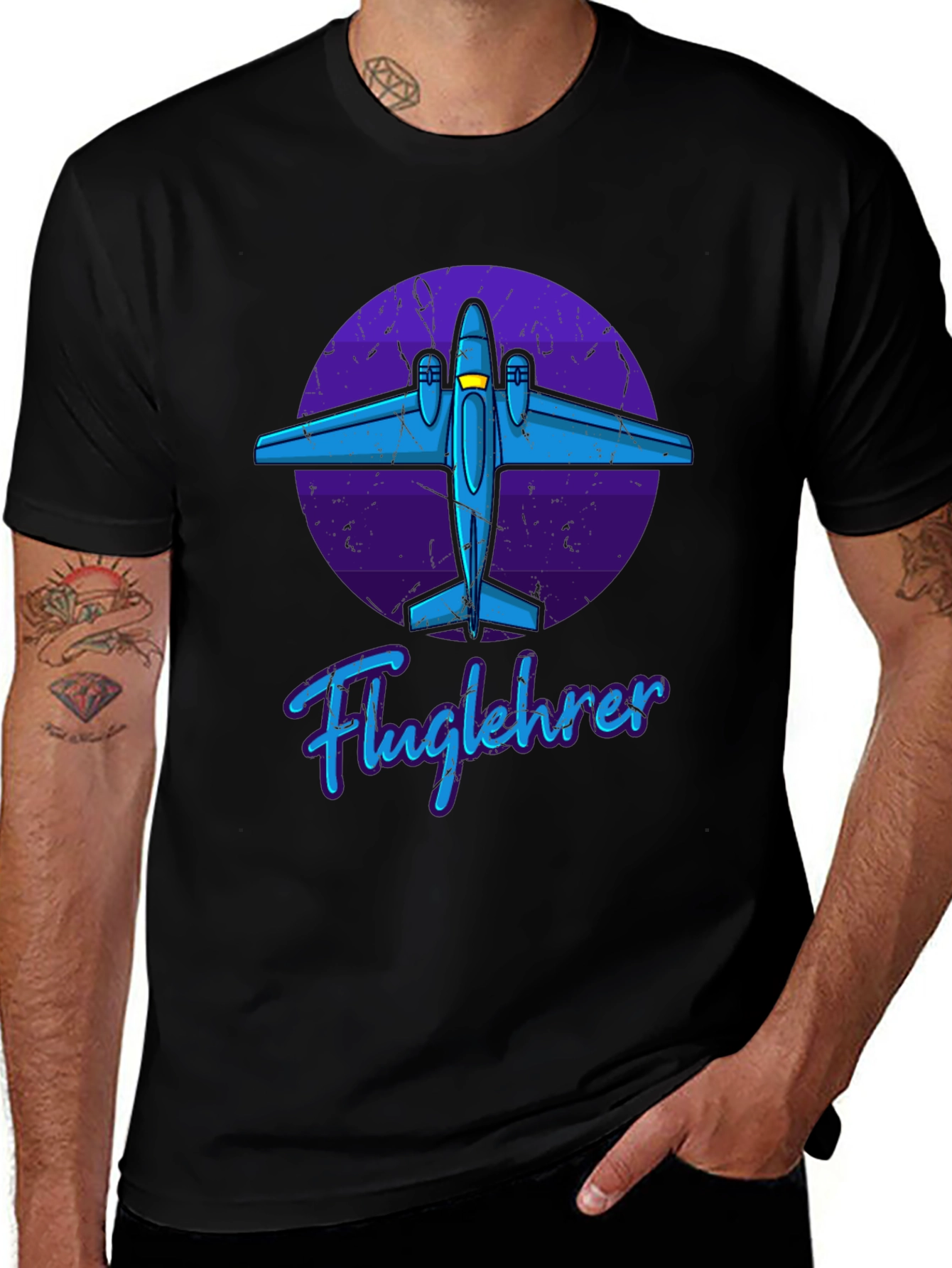 Fluglehrer Airplane T-Shirt - Pilot Instructor Tee