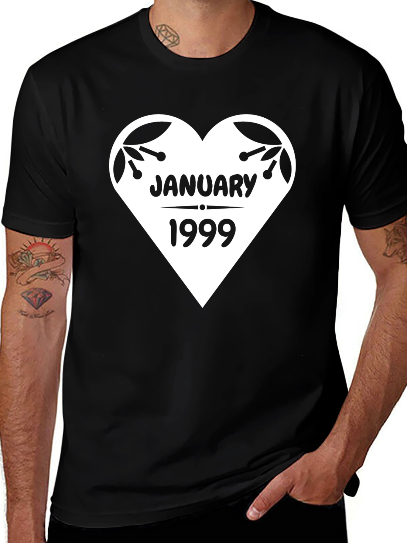 Variant 9 of January 1999 Heart Tee - Birthday Gift