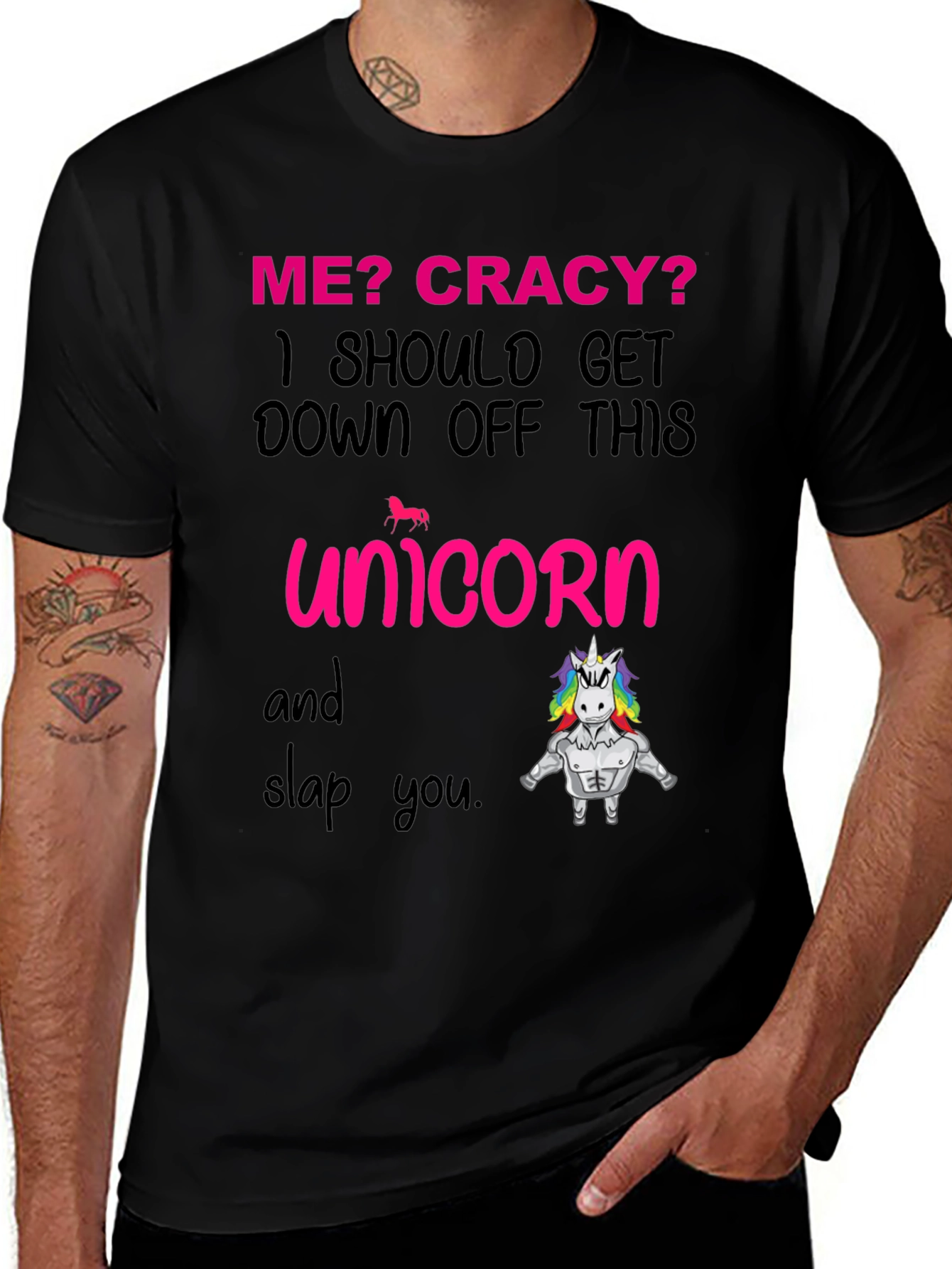 Variant 22 of Funny Unicorn Slap T-Shirt 