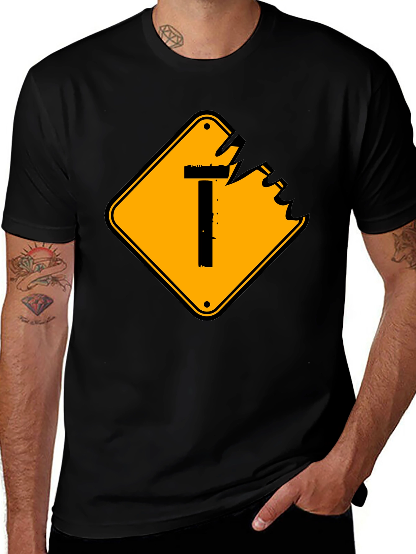 Variant 7 of Hammer Time T-Shirt - Construction Zone Tee